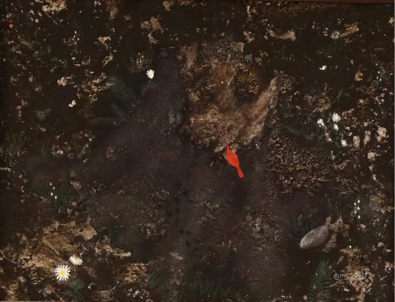 Cornelius A. Lindsey Acrylic Painting "In the Forest," 1973