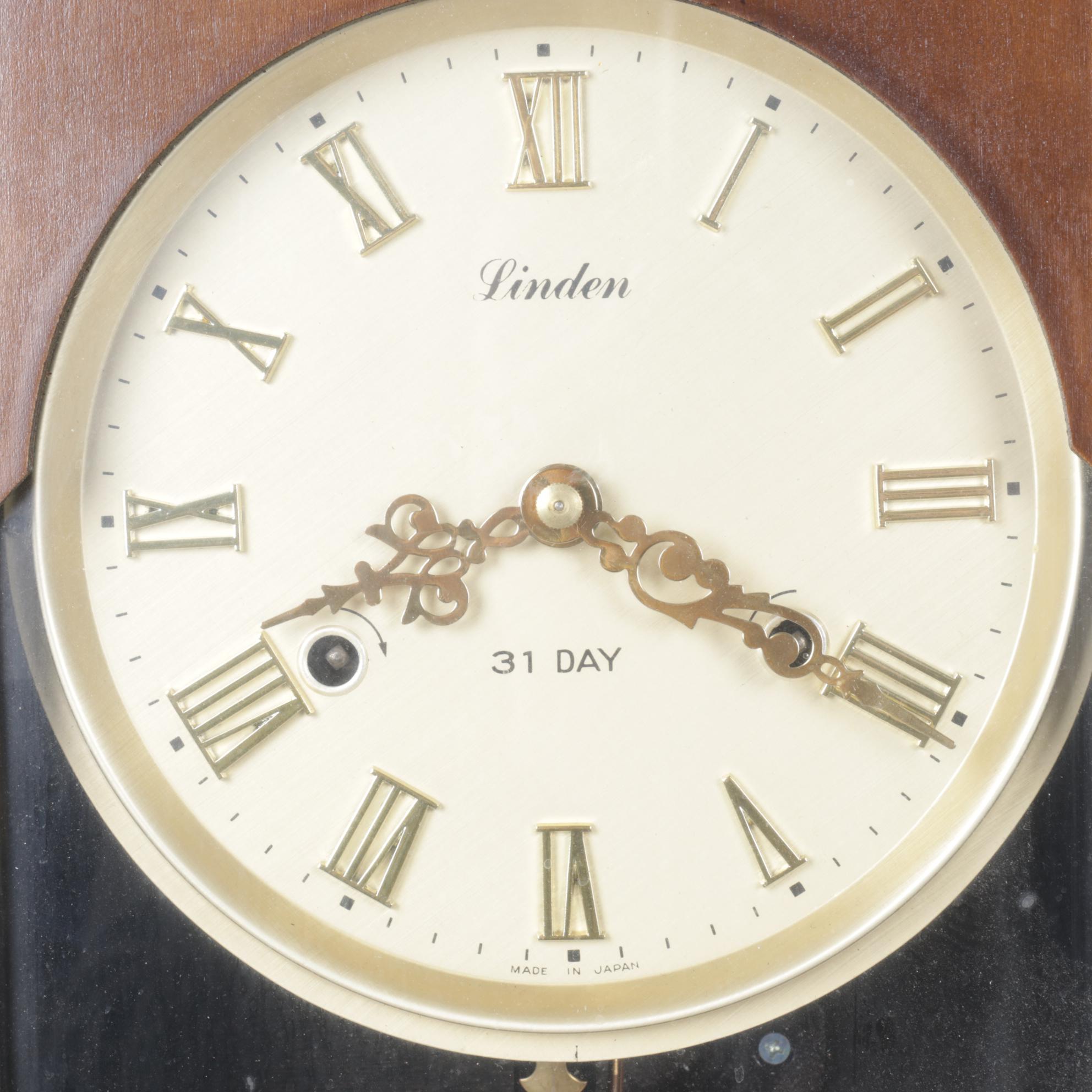 Mid Century Modern Linden 31-Day Wall Clock