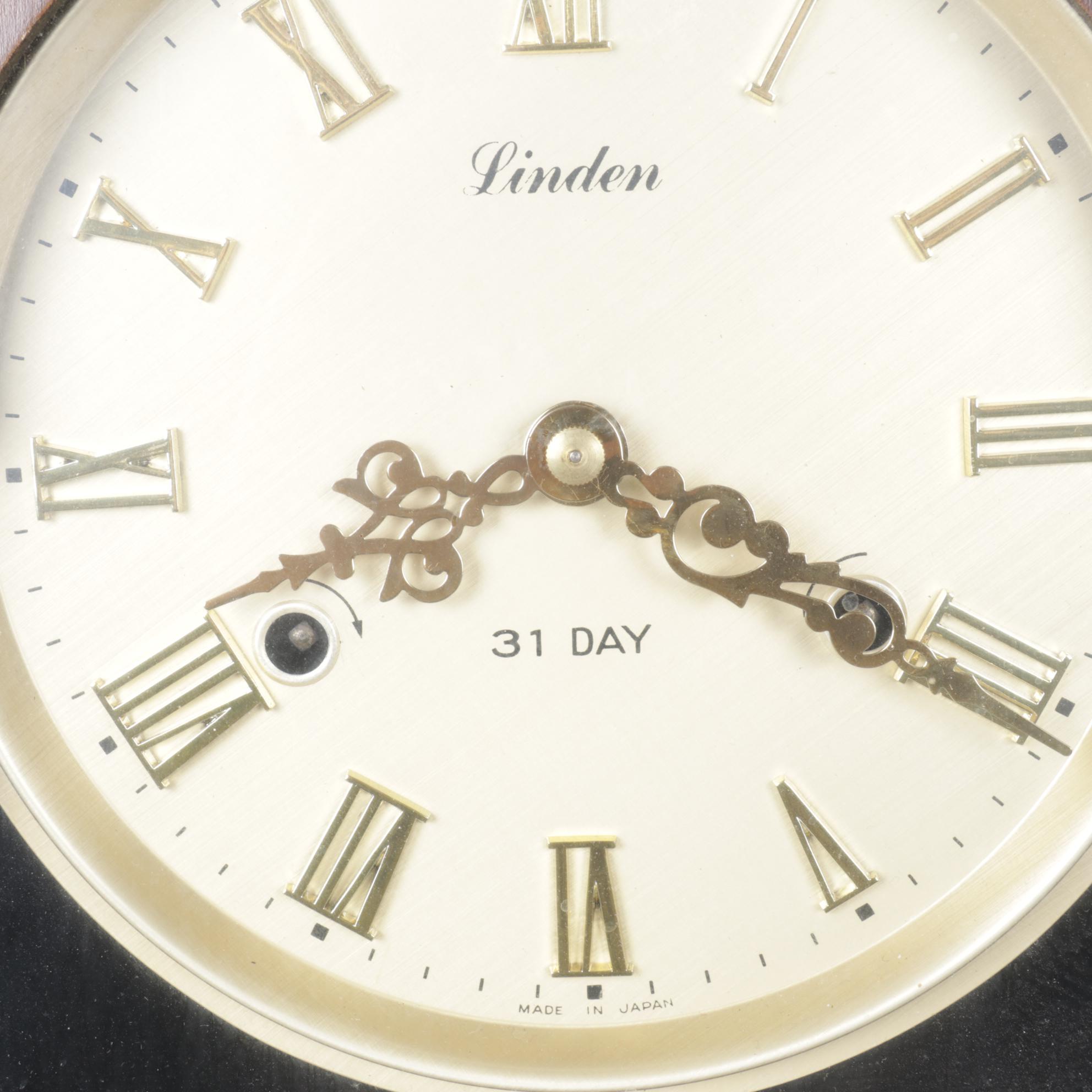 Mid Century Modern Linden 31-Day Wall Clock