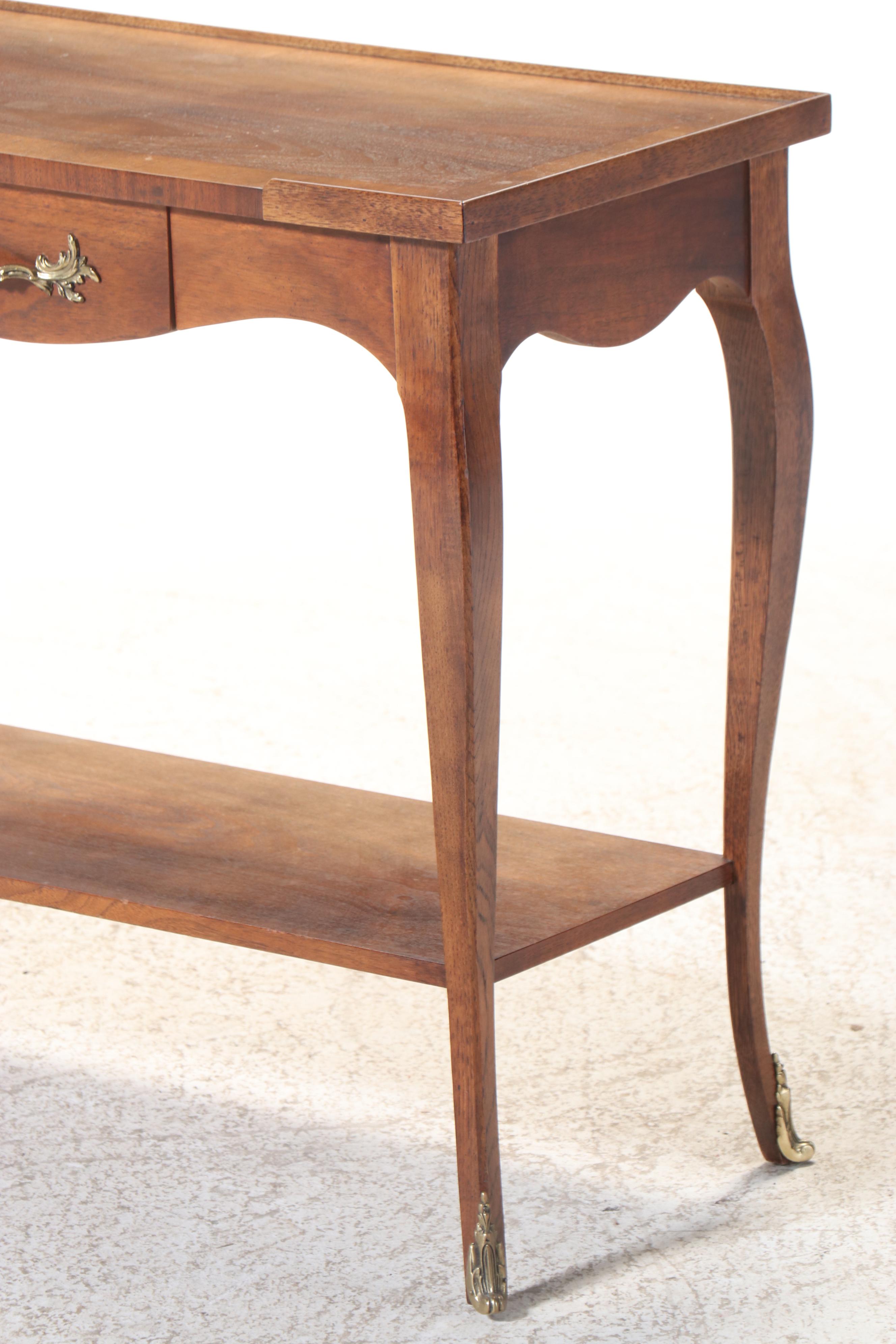 French Provincial Style Wooden Console Table, 20th Century