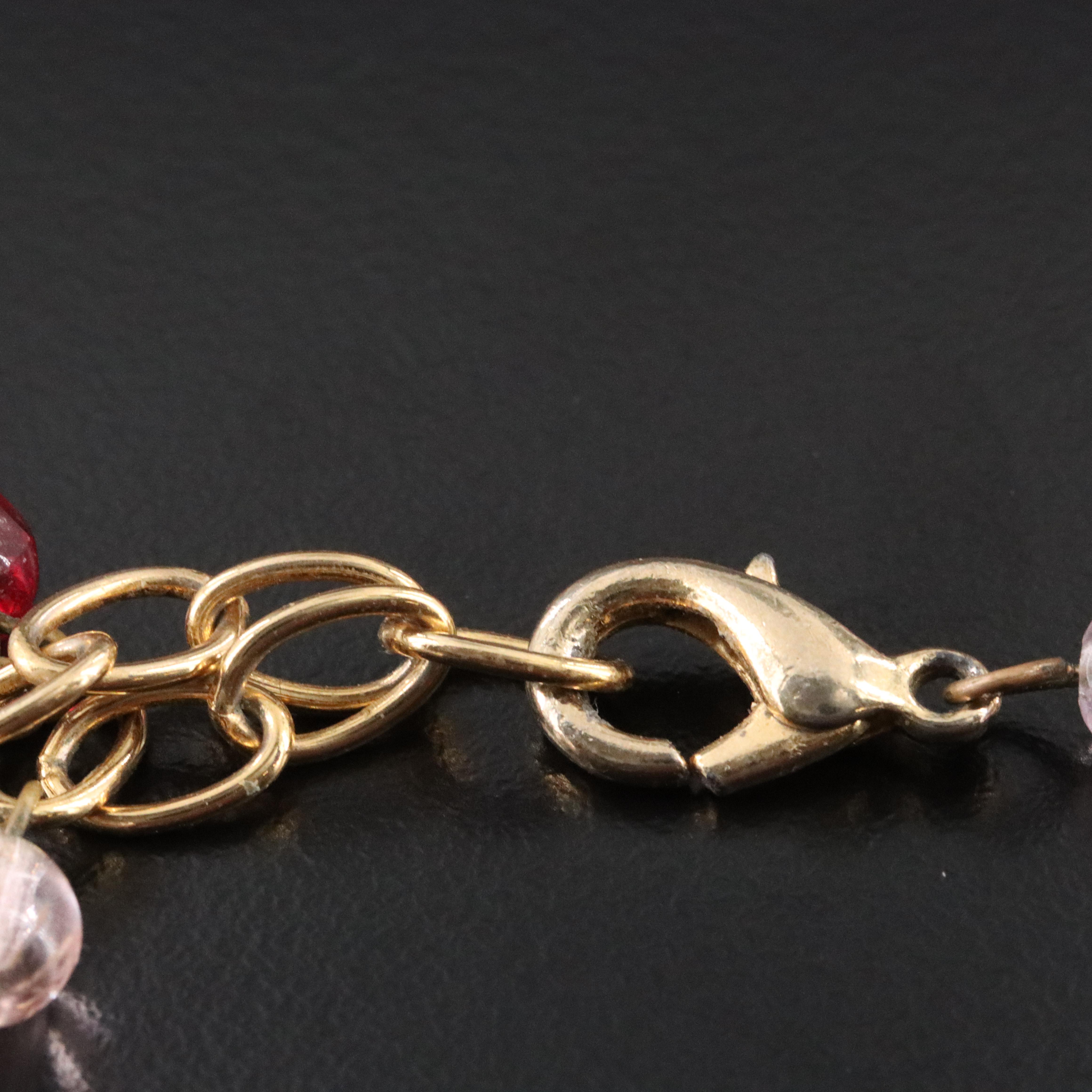 Latticino Glass Necklace Featuring Venetian Glass