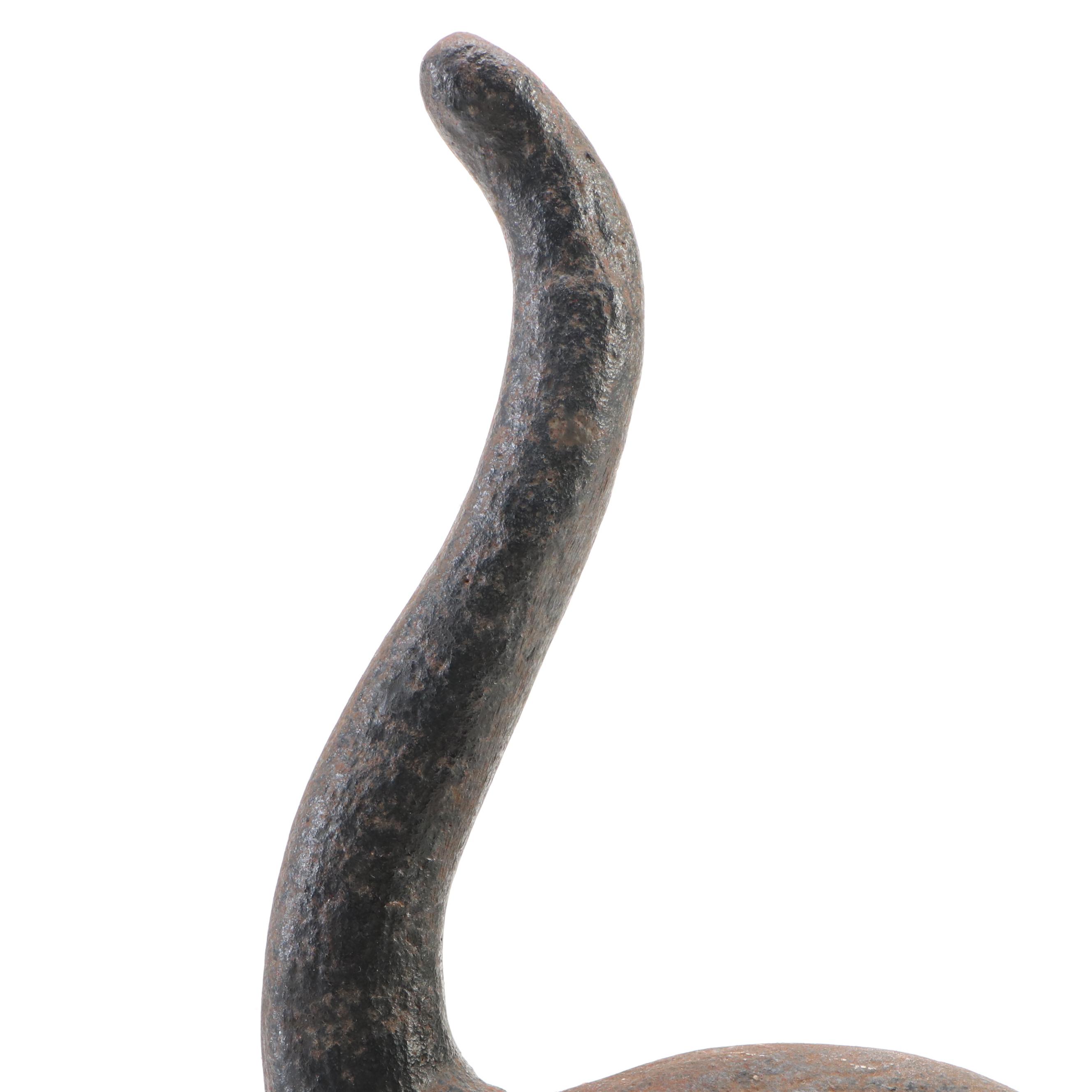 Hubley Style Cast Iron Black Cat Doorstop, Mid to Late 20th C.