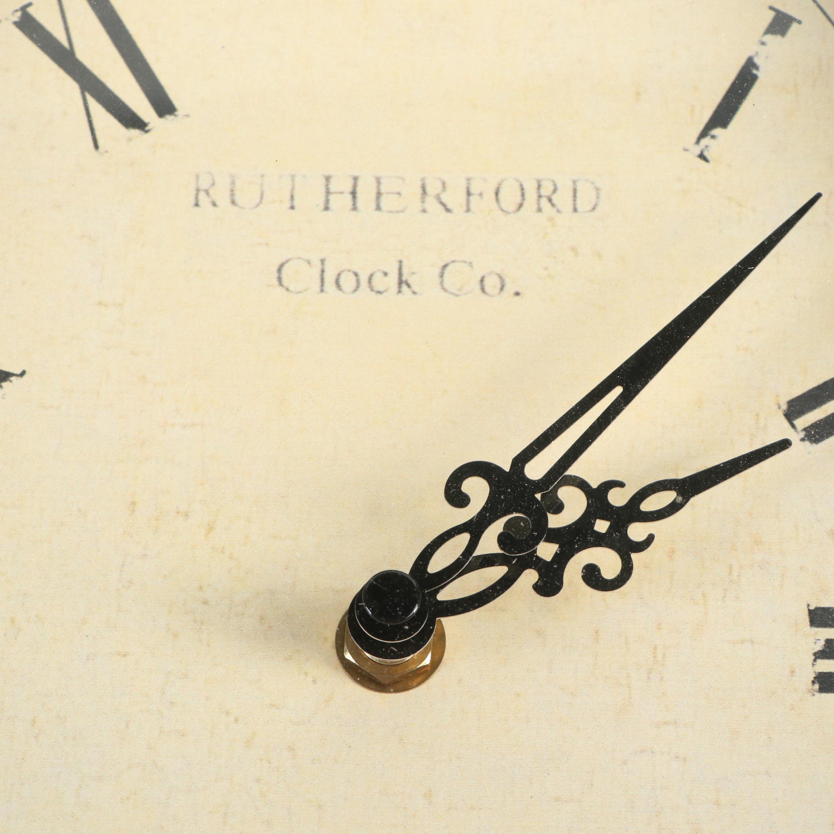 Rutherford Clock Co. Metal Wall Clock