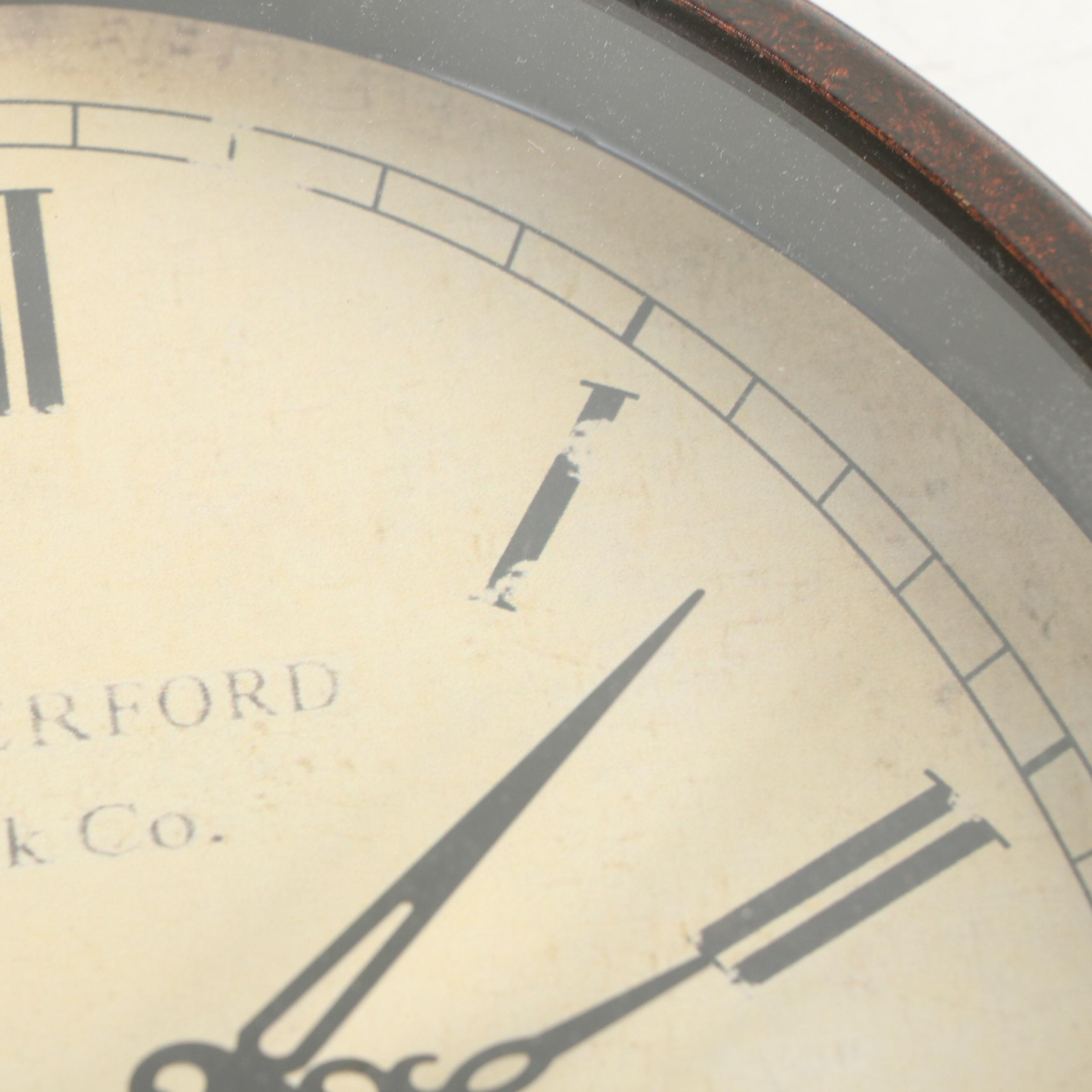 Rutherford Clock Co. Metal Wall Clock