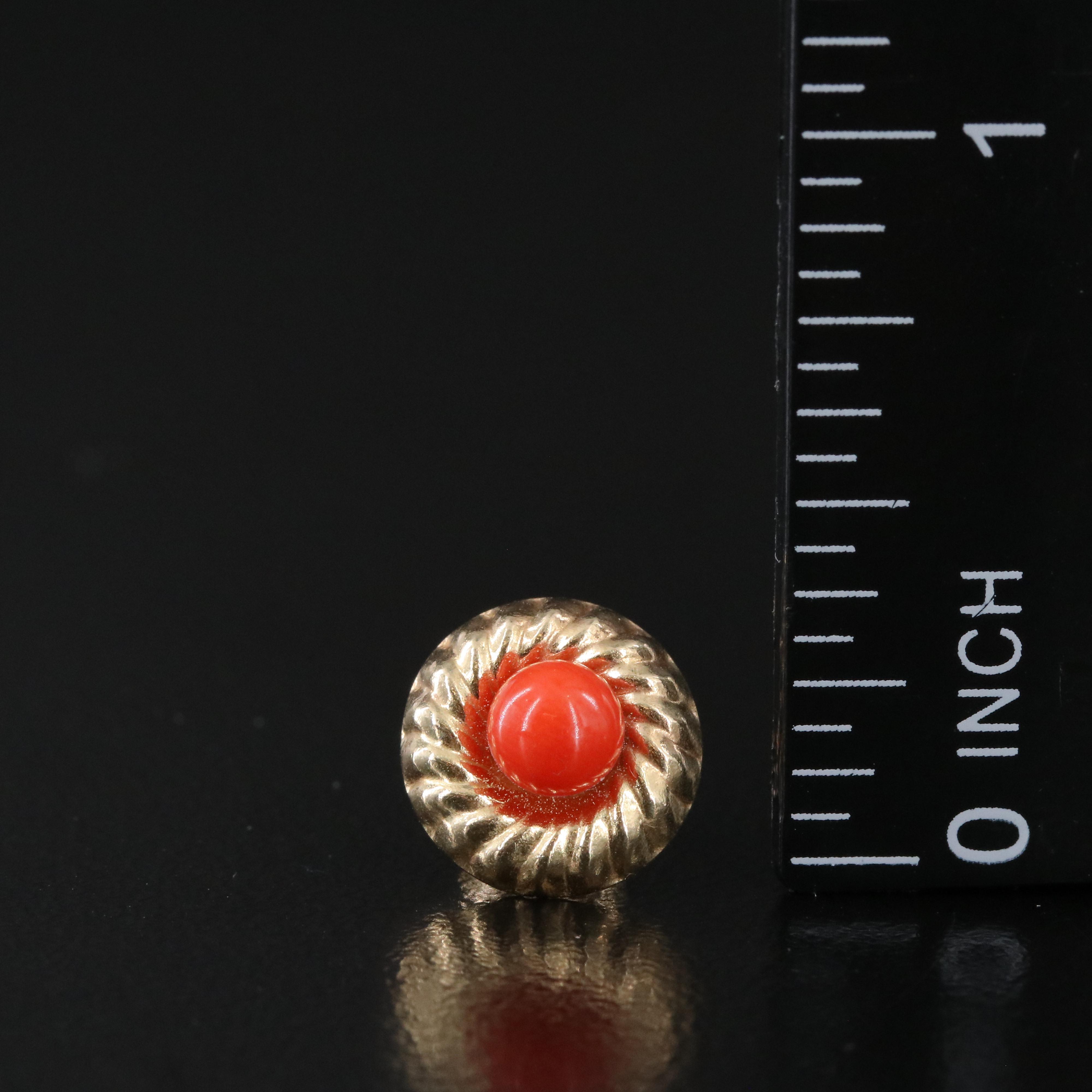 14K Coral Earrings