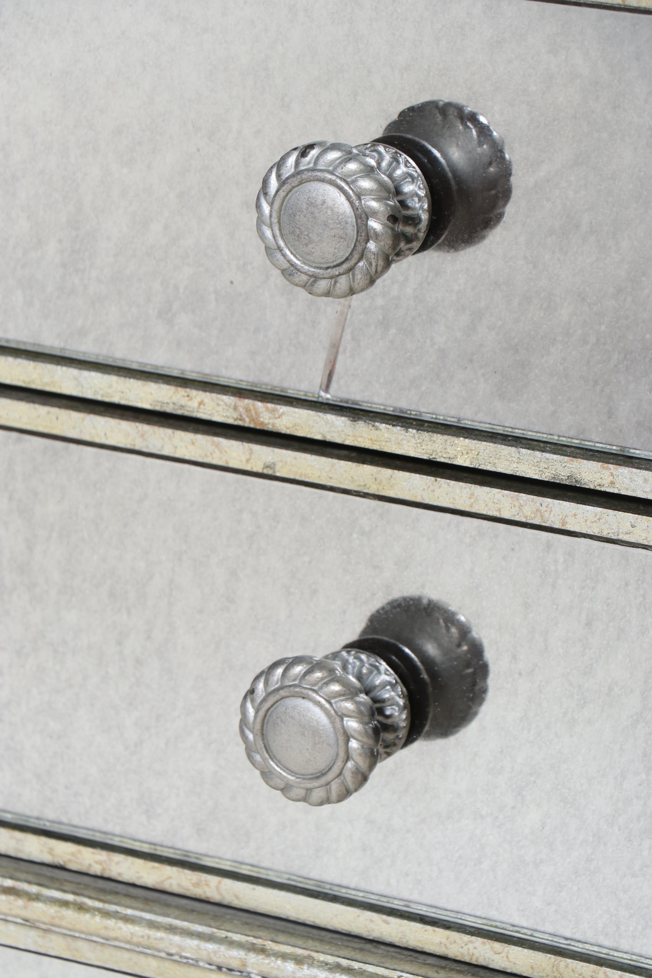 Neoclassical Style Mirror-Clad Lingerie Chest and Jewelry Armoire