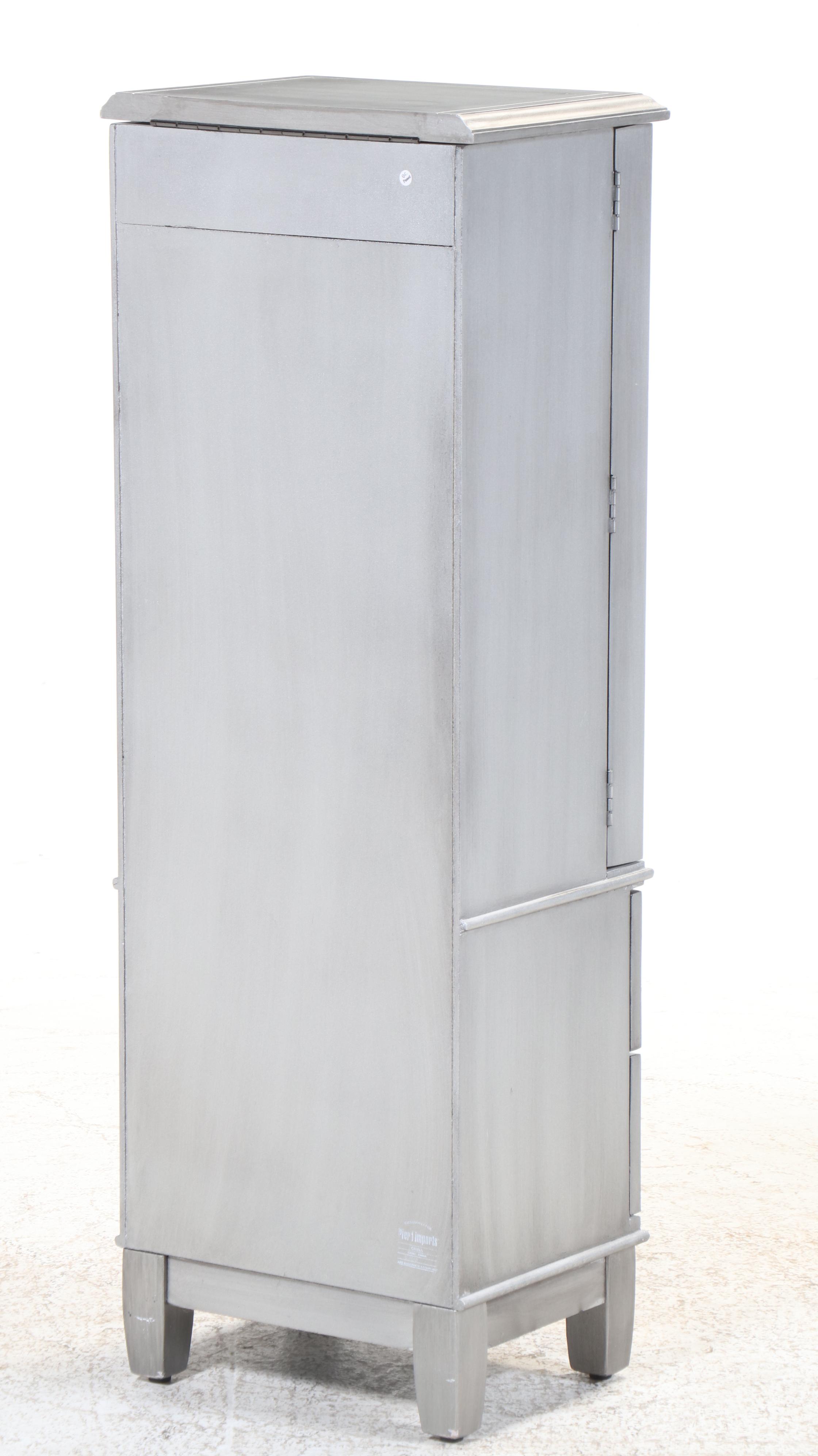 Neoclassical Style Mirror-Clad Lingerie Chest and Jewelry Armoire