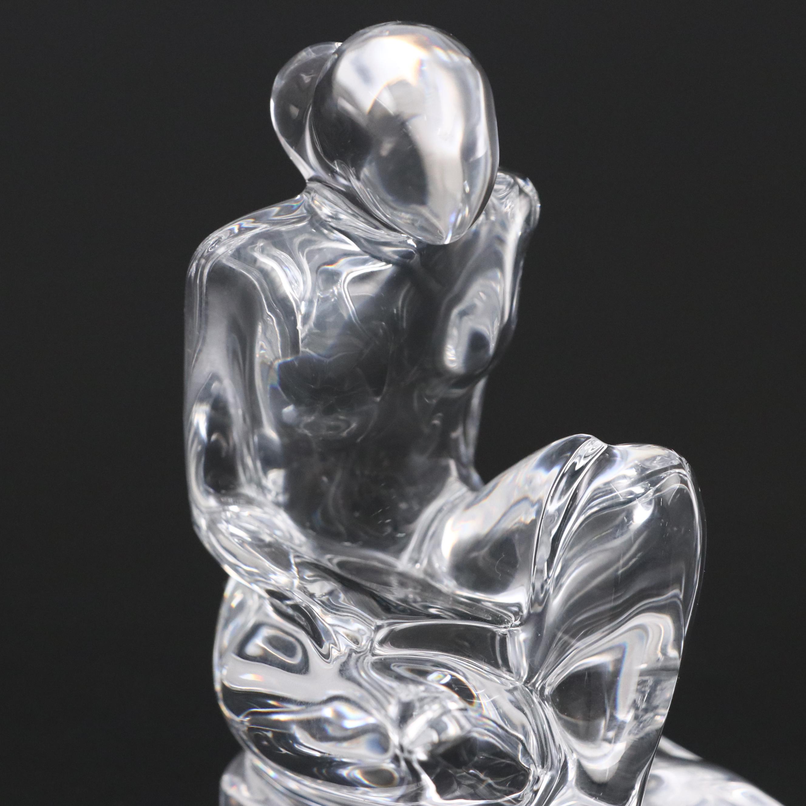 Robert Rigot for Baccarat Crystal "Girl with Books" Figurine