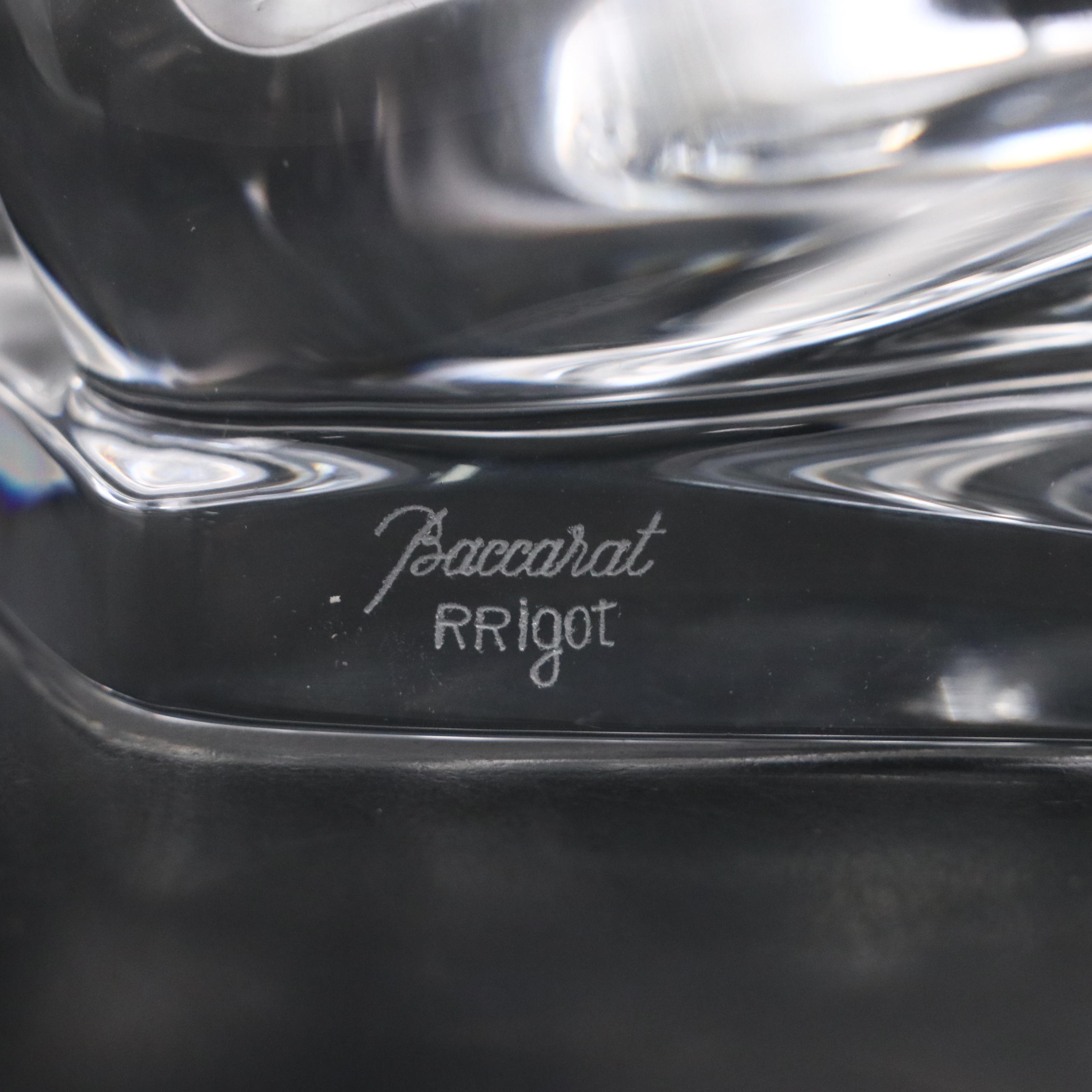 Robert Rigot for Baccarat Crystal "Girl with Books" Figurine