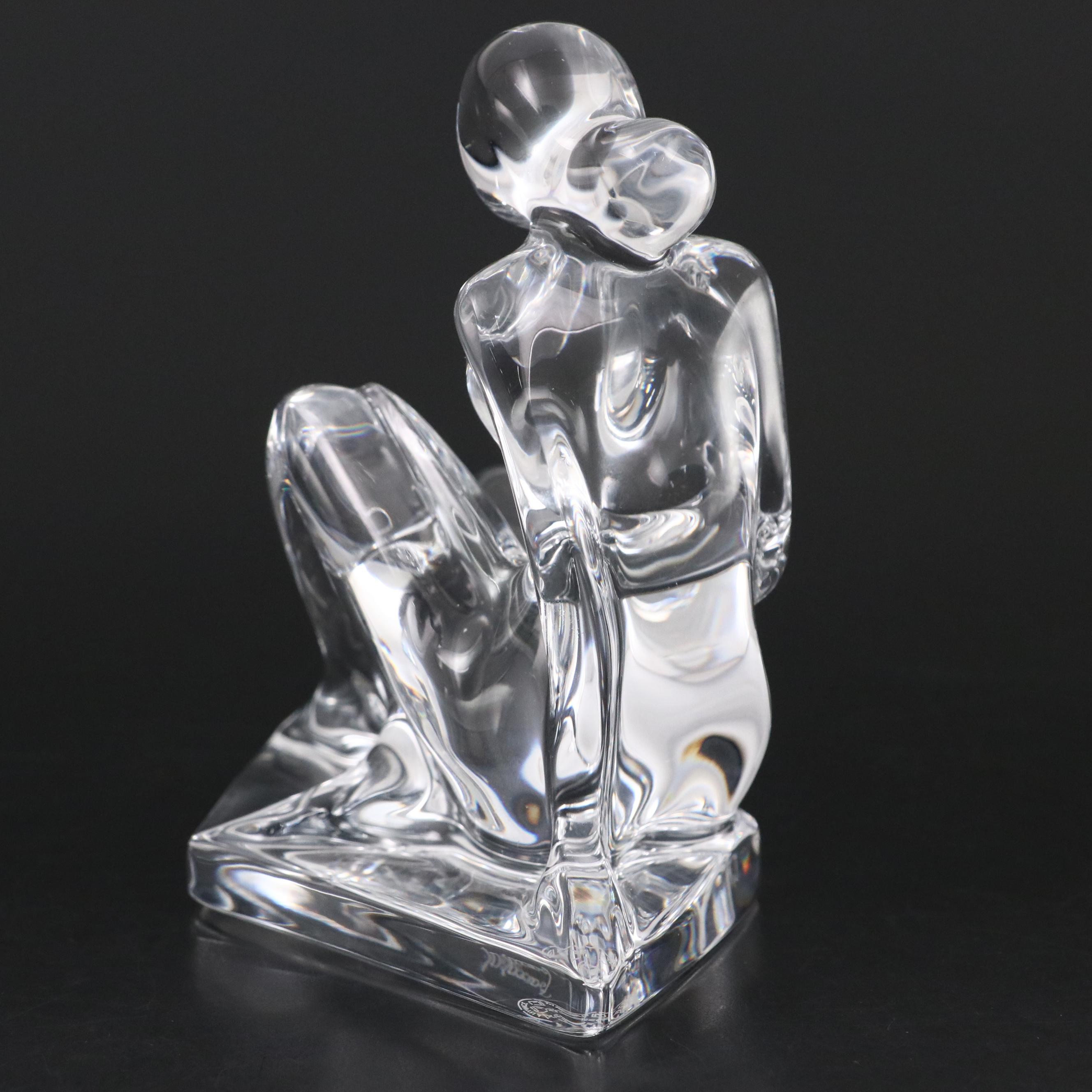 Robert Rigot for Baccarat Crystal "Girl with Books" Figurine