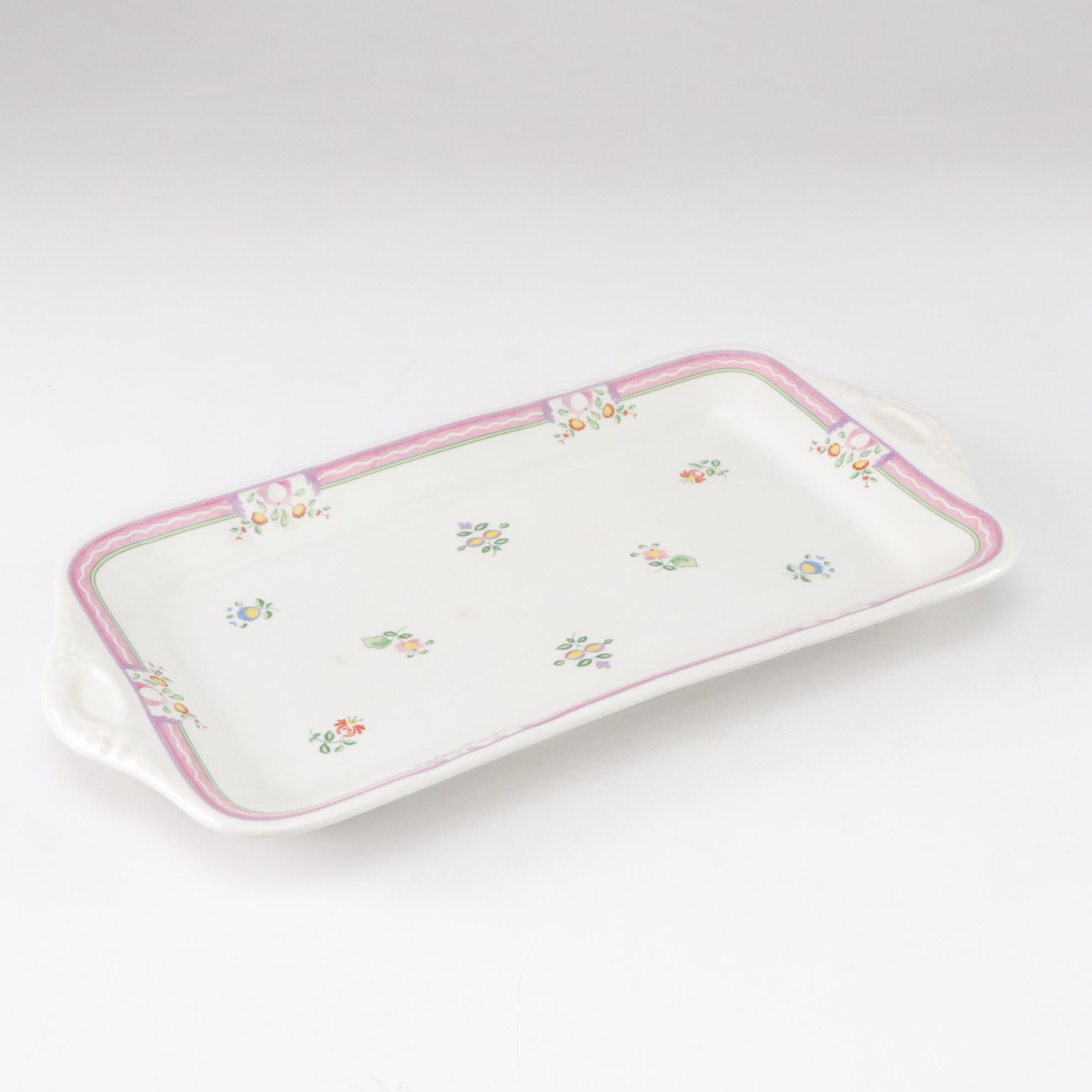 Laura Ashley "Alice" Sandwich Tray & Other Porcelain Dinnerware