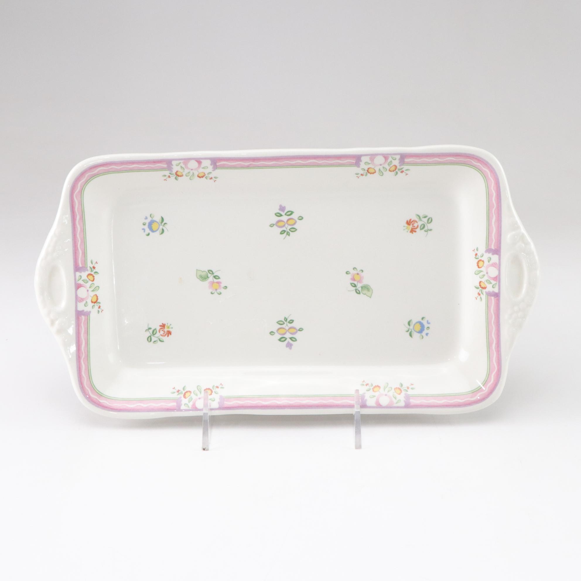 Laura Ashley "Alice" Sandwich Tray & Other Porcelain Dinnerware