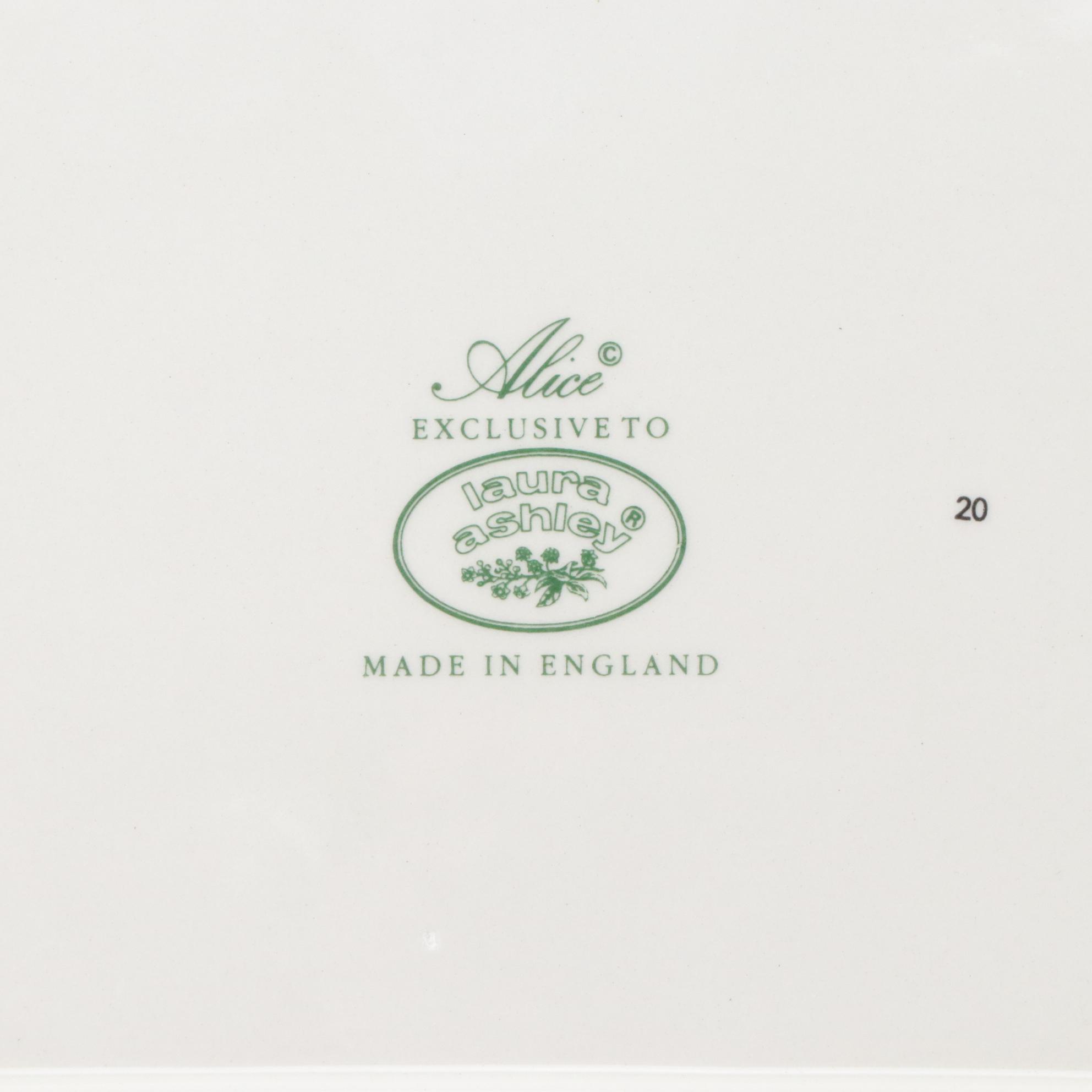 Laura Ashley "Alice" Sandwich Tray & Other Porcelain Dinnerware