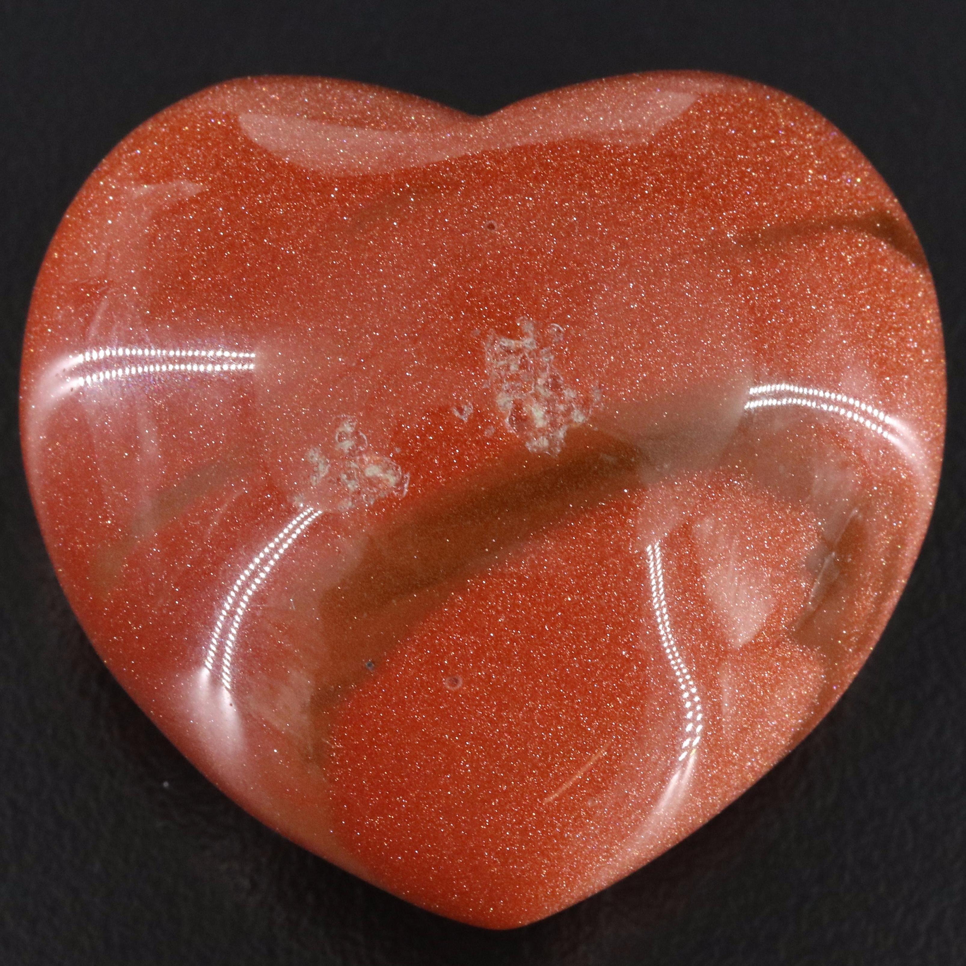 Loose Sunstone Glass Heart