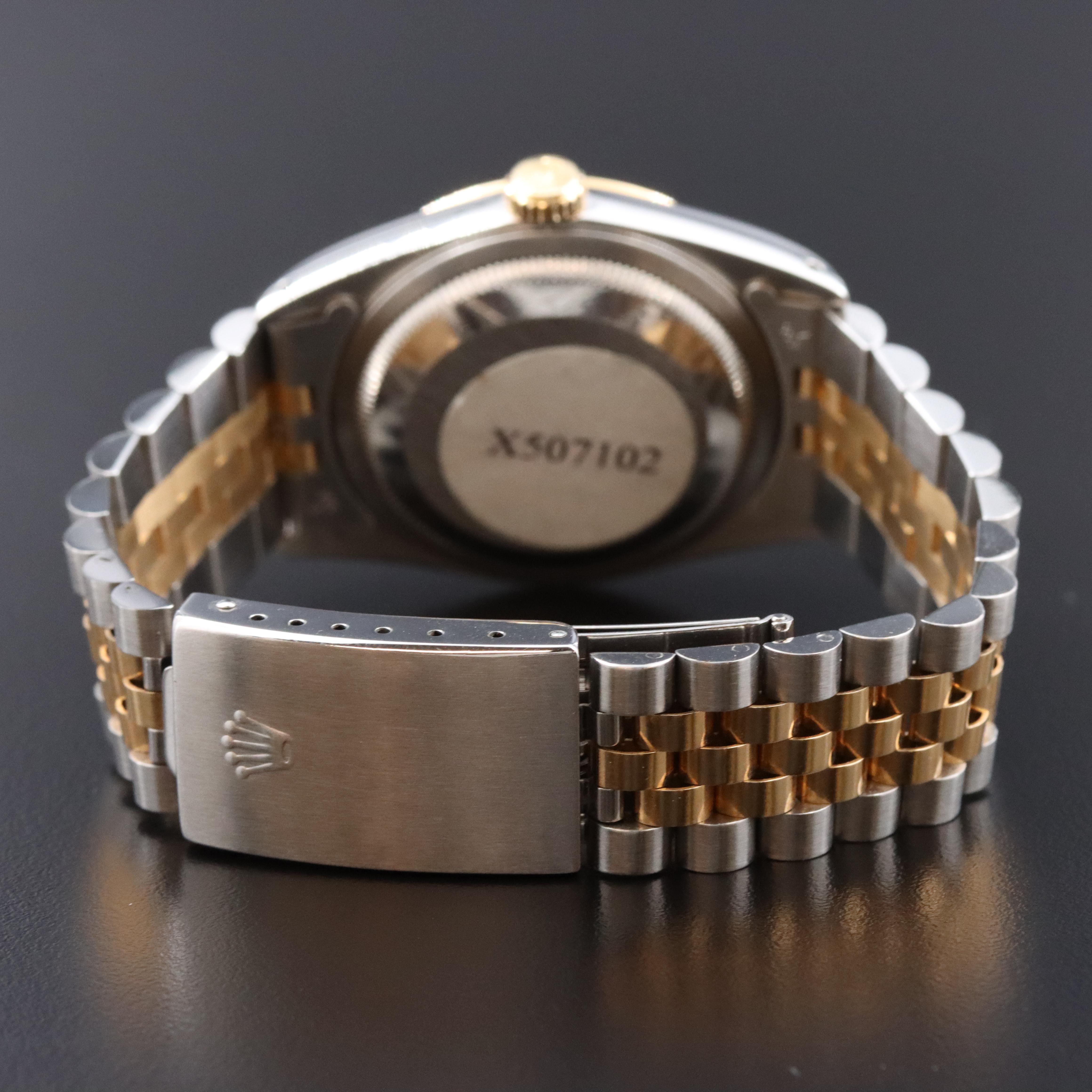 Rolex Datejust 16233 Custom Diamond 36mm Two-Tone 18K & Steel Automatic Watch