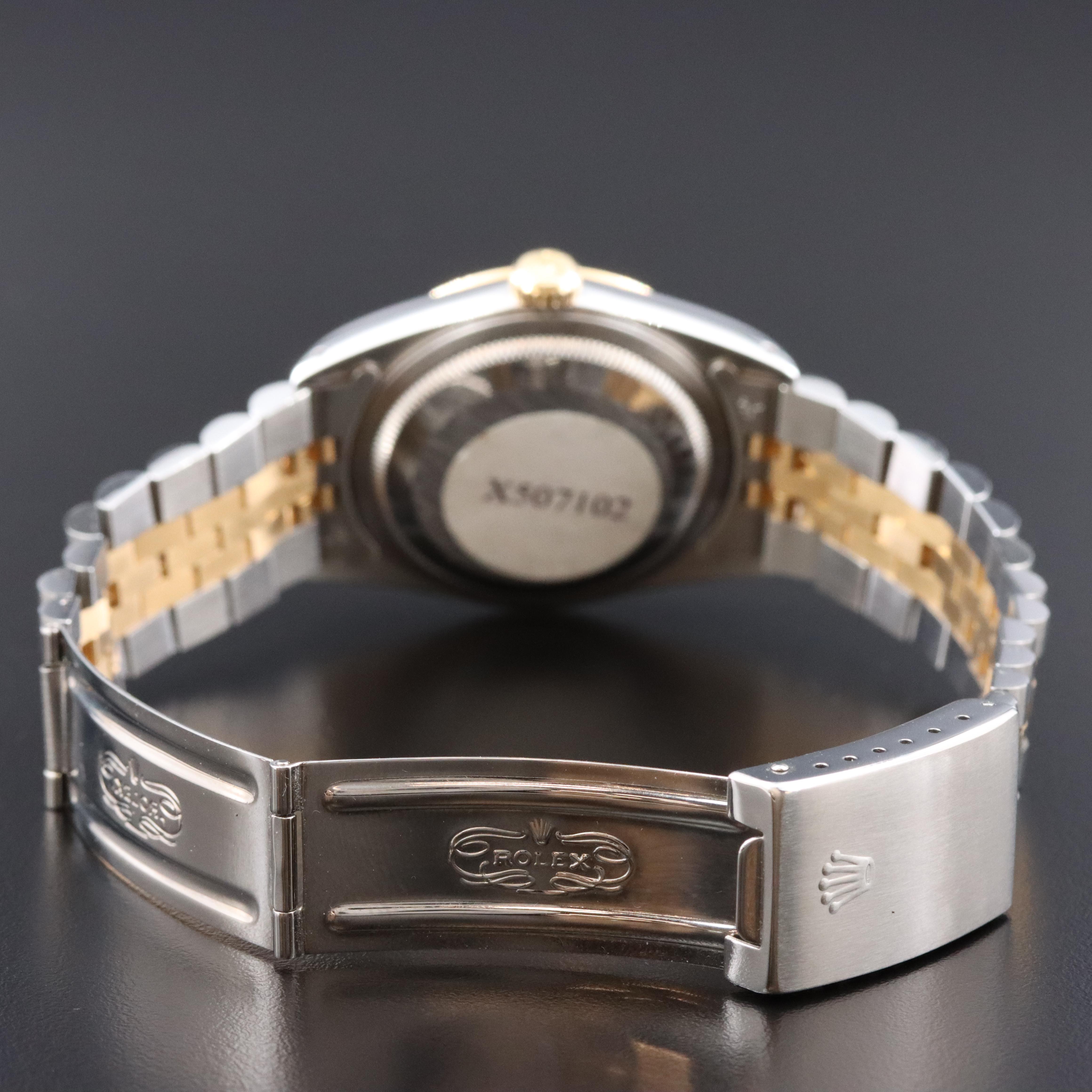 Rolex Datejust 16233 Custom Diamond 36mm Two-Tone 18K & Steel Automatic Watch