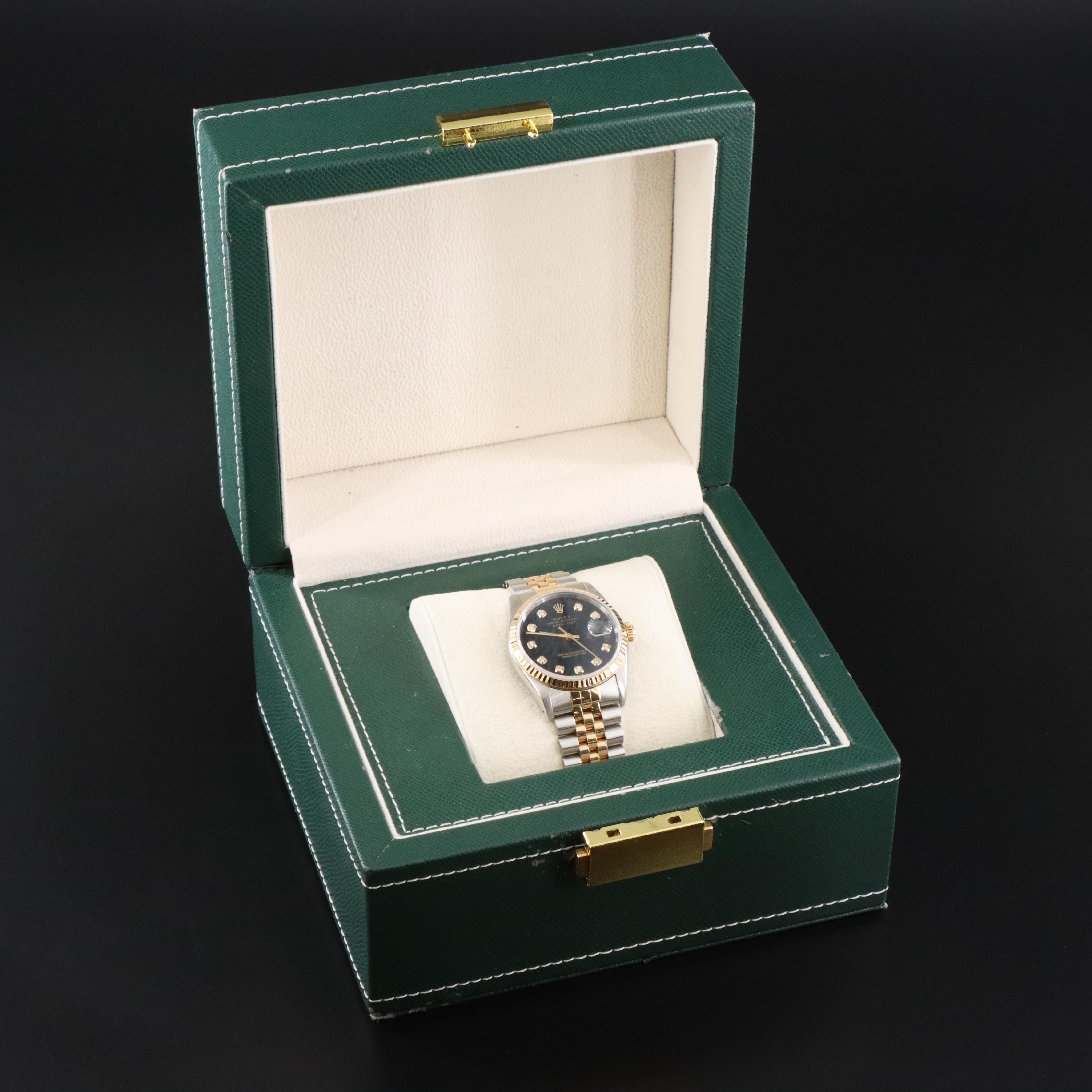 Rolex Datejust 16233 Custom Diamond 36mm Two-Tone 18K & Steel Automatic Watch