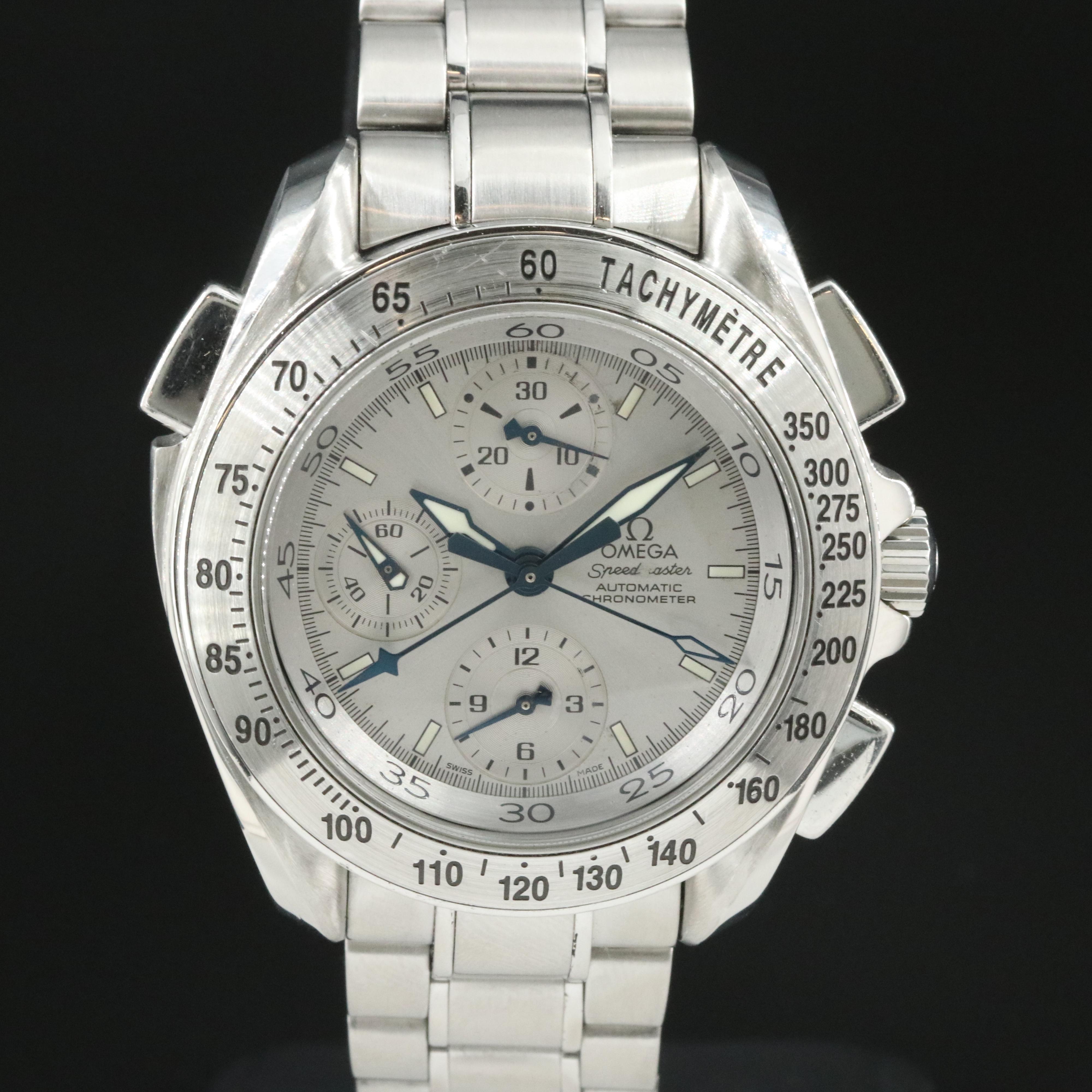 Omega Speedmaster Split-Seconds Chronograph Silver 42mm Automatic Watch 3540.30