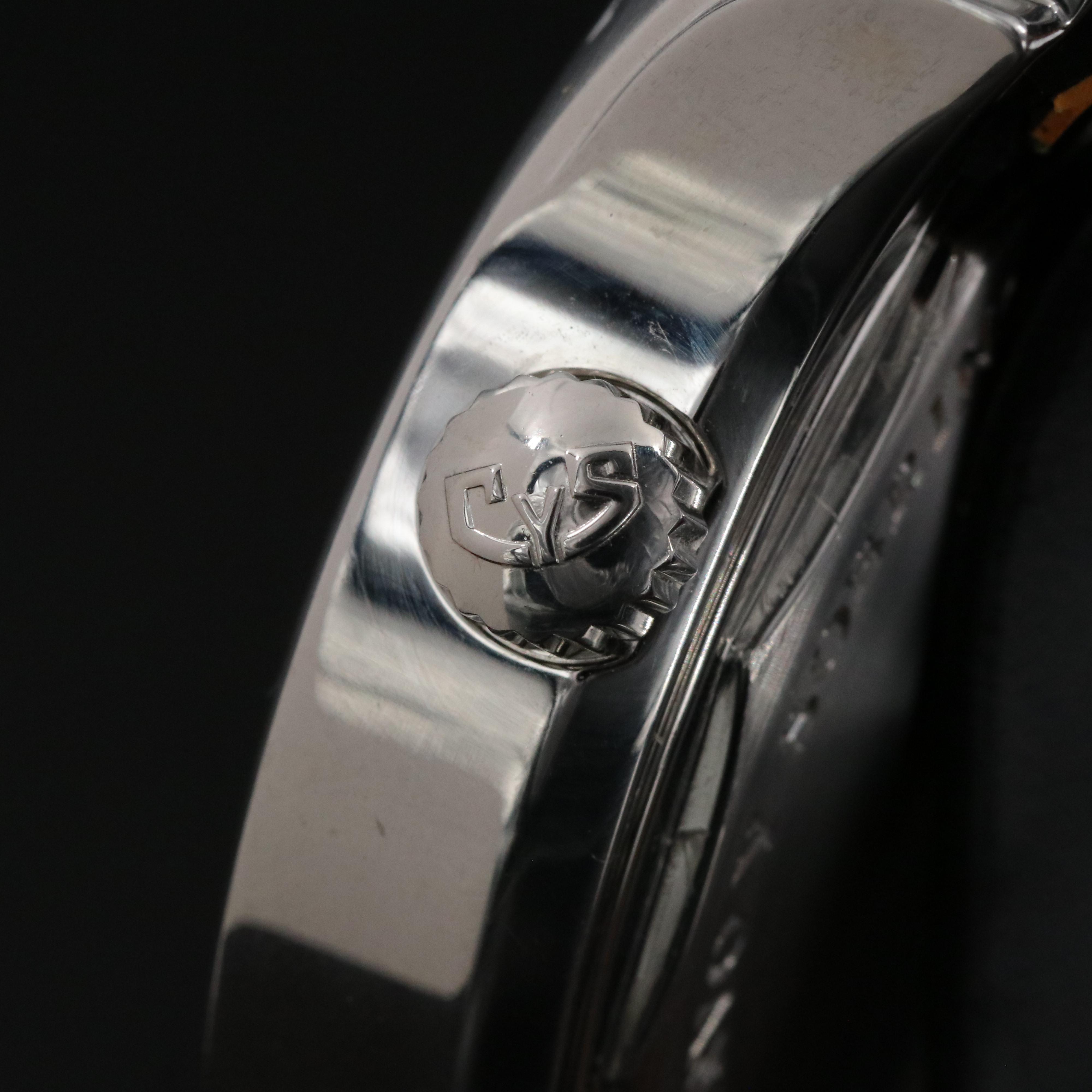 Cuervo Y Sobrinos Robusto Buceador Day-Date 43mm Steel Automatic Watch 2806