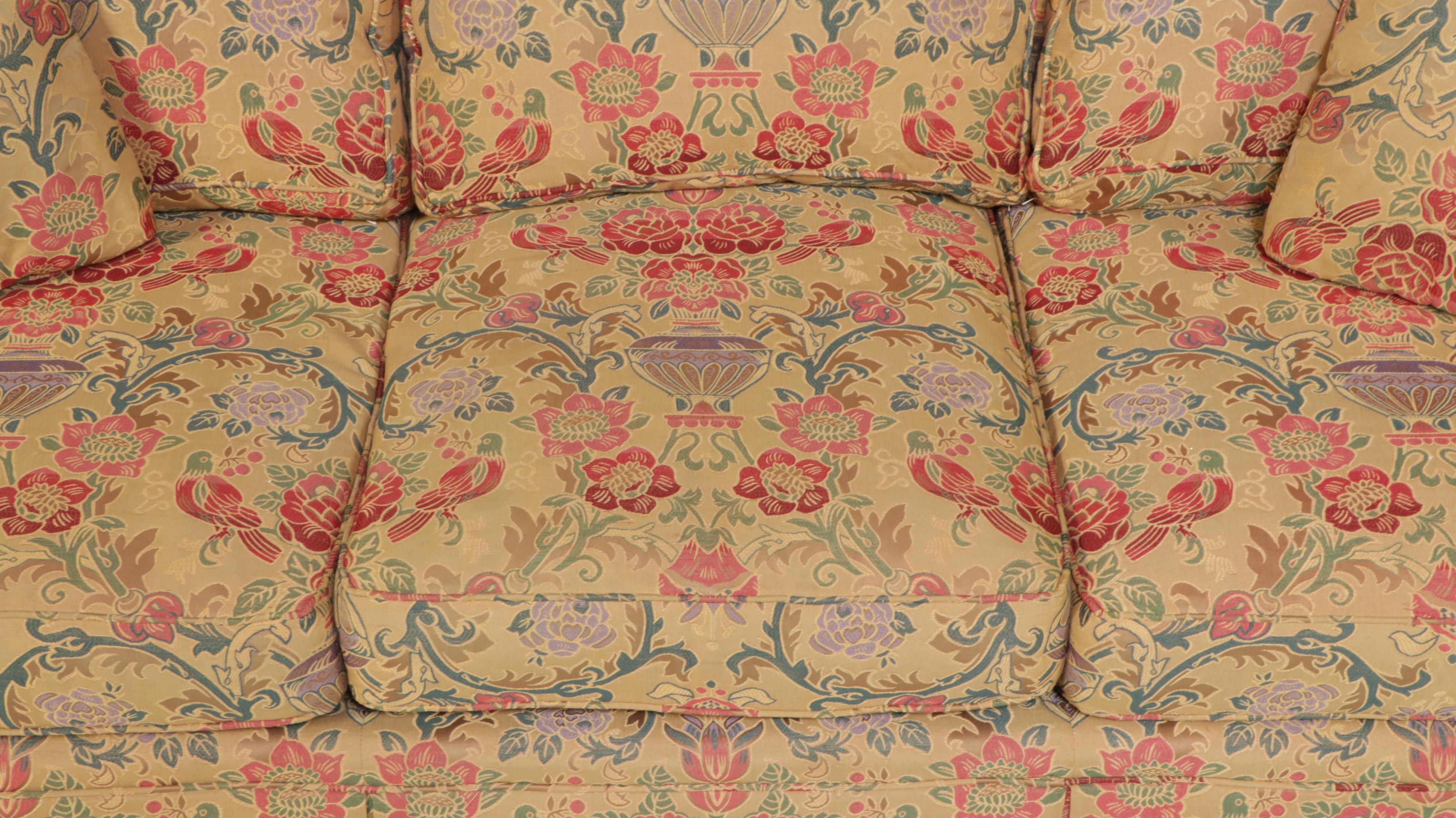 Southwood Fabric Upholstered and Skirted Sofa, Late 20th Century