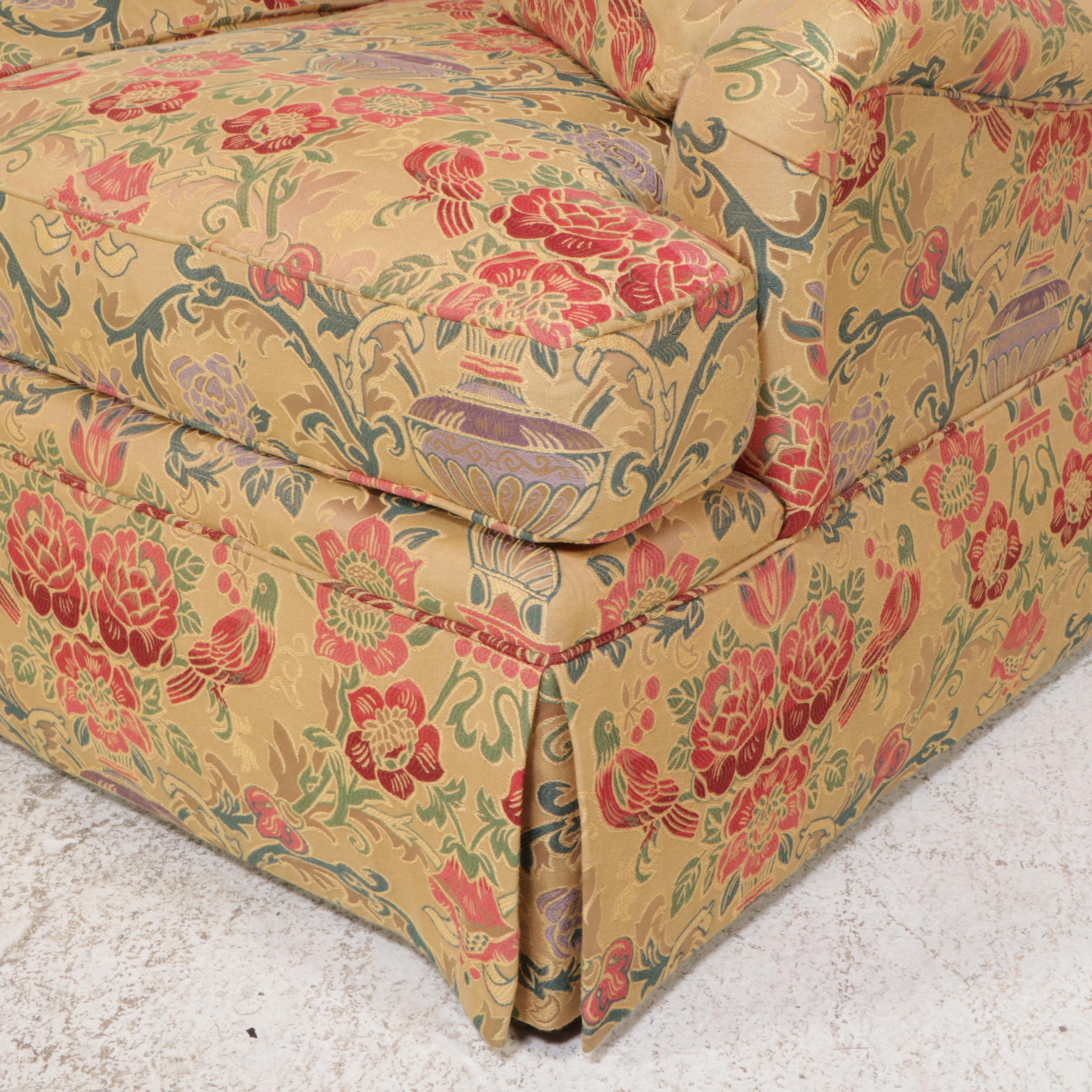 Southwood Fabric Upholstered and Skirted Sofa, Late 20th Century