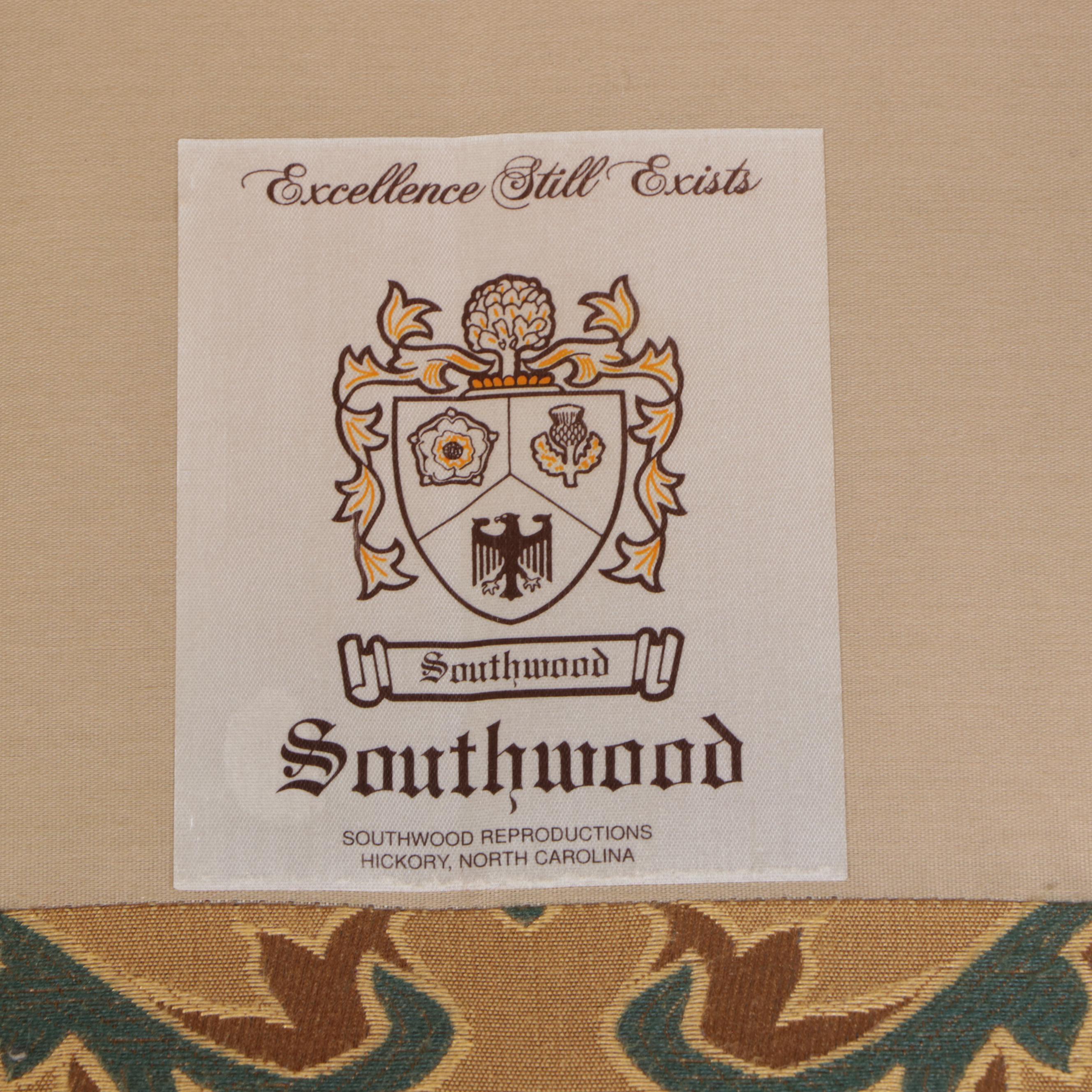 Southwood Fabric Upholstered and Skirted Sofa, Late 20th Century