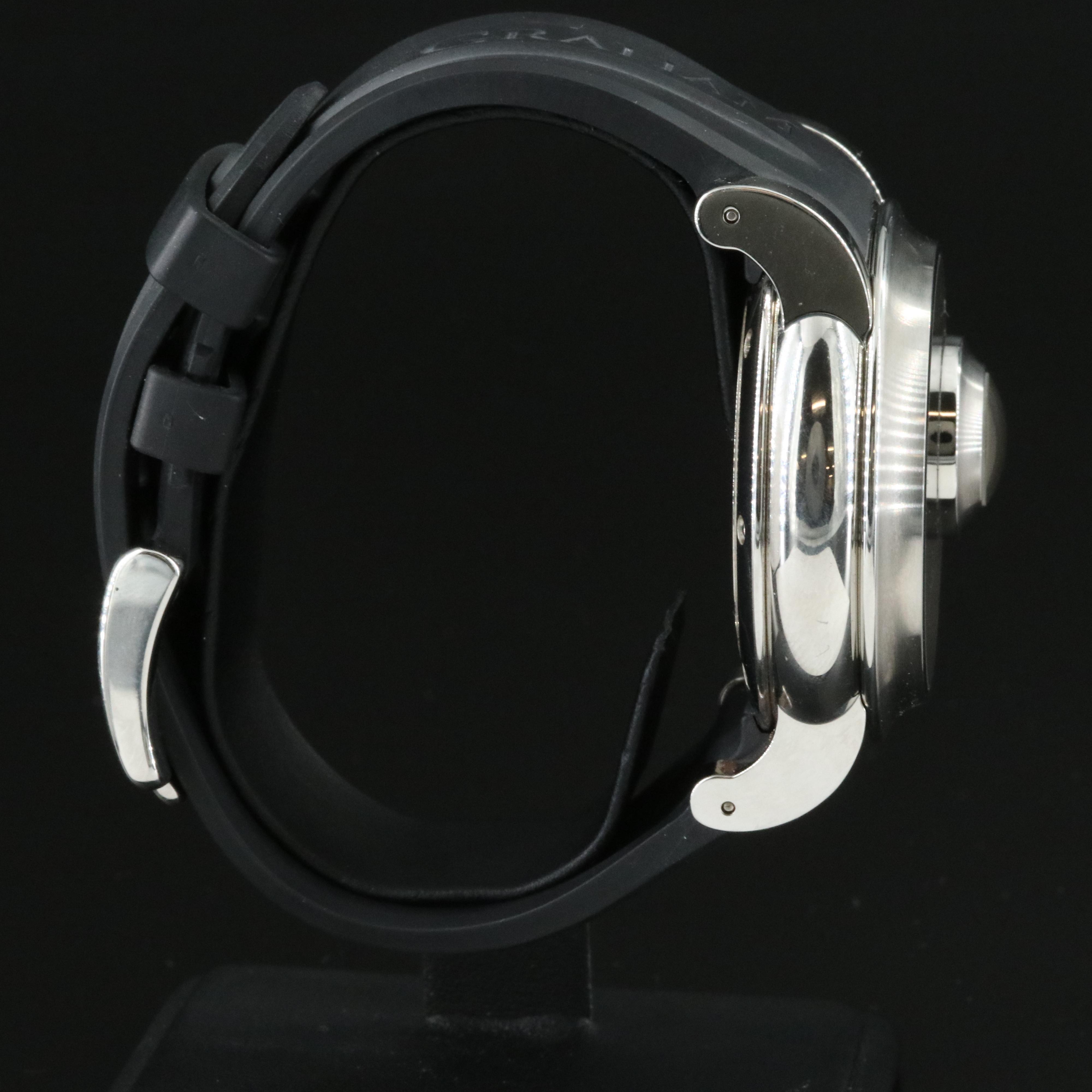 Graham Swordfish Grillo Alarm GMT Black 46mm Steel Automatic Watch