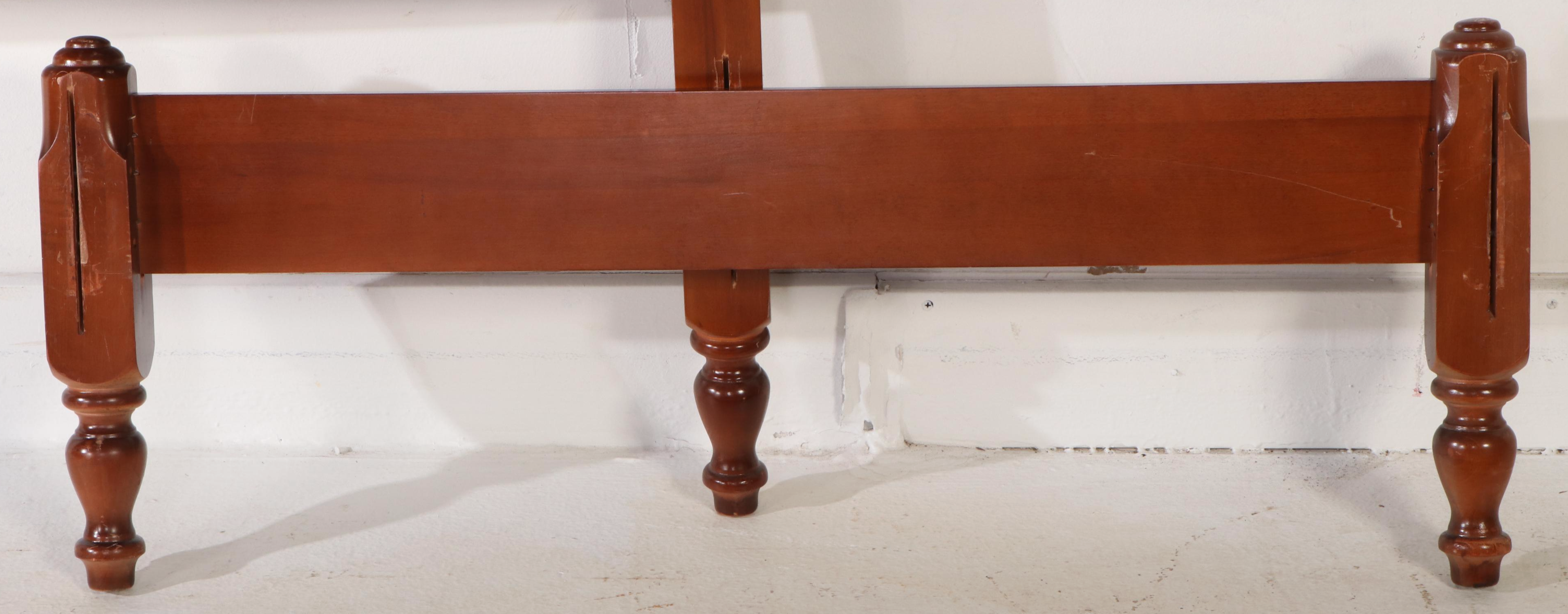 Pair of Colonial Style Maple Twin Bed Frames, Mid to Late 20th Century