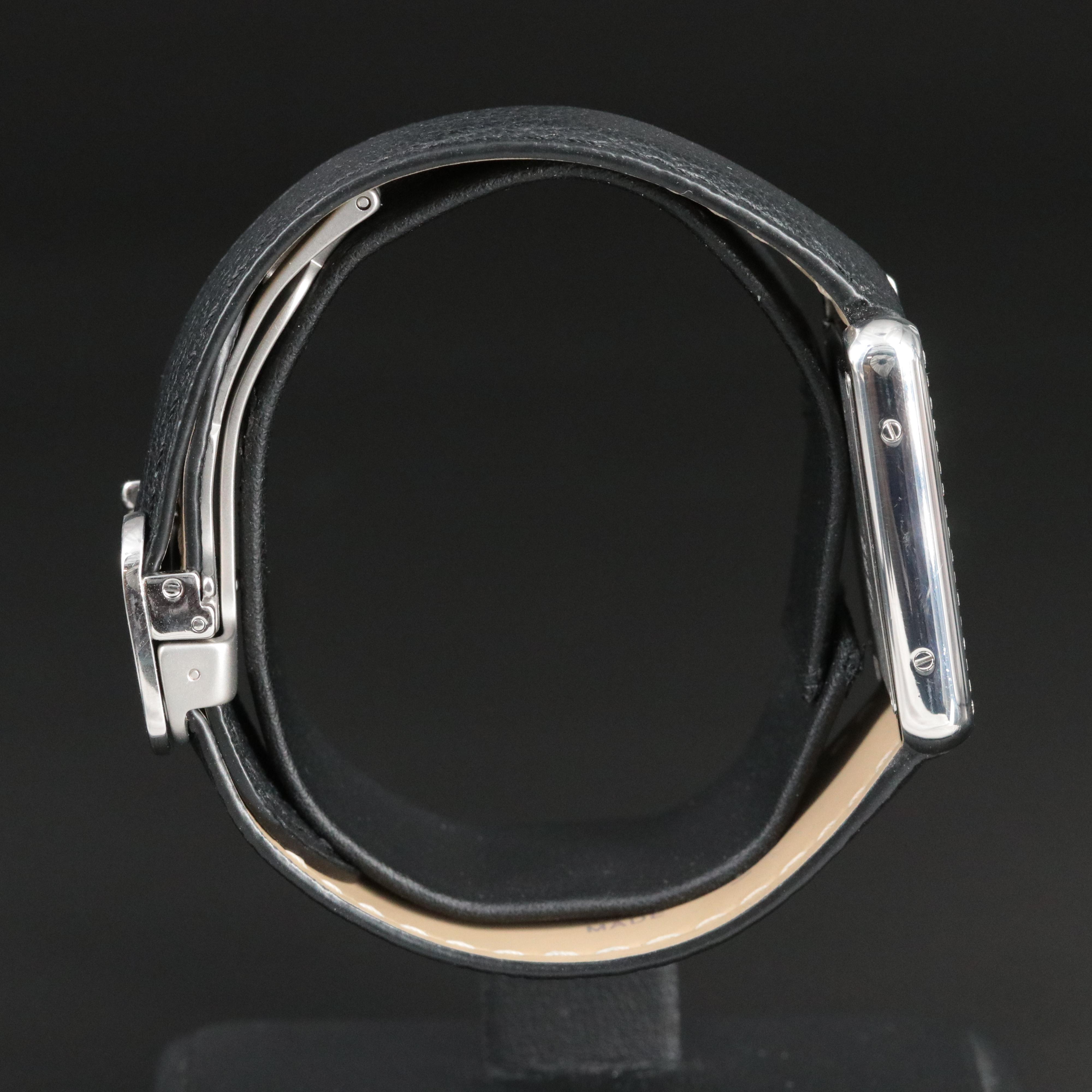 Cartier Tank Solo Diamonds Stainless Steel Quartz Watch