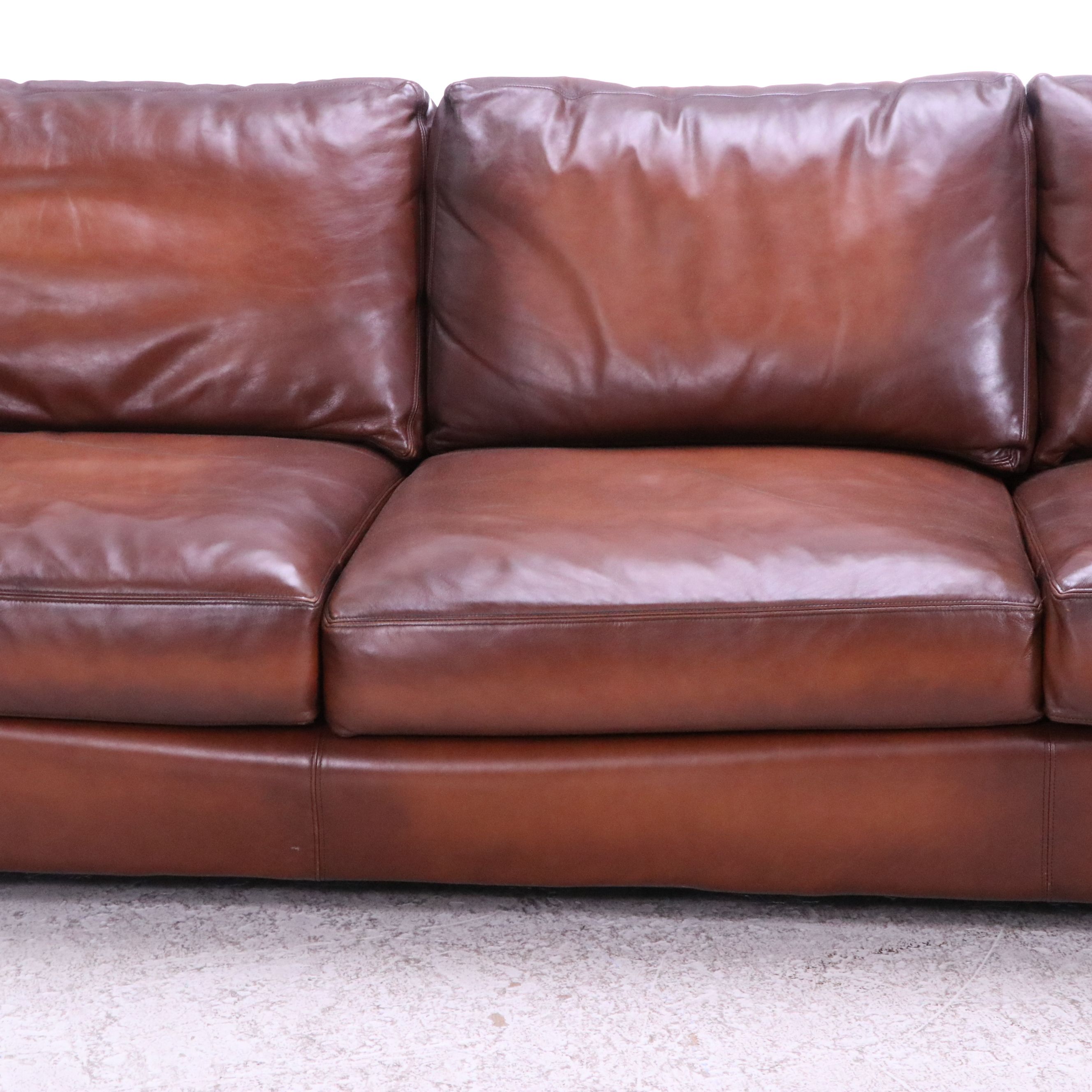Pottery Barn "Turner" Leather Upholstered Sofa, 2012