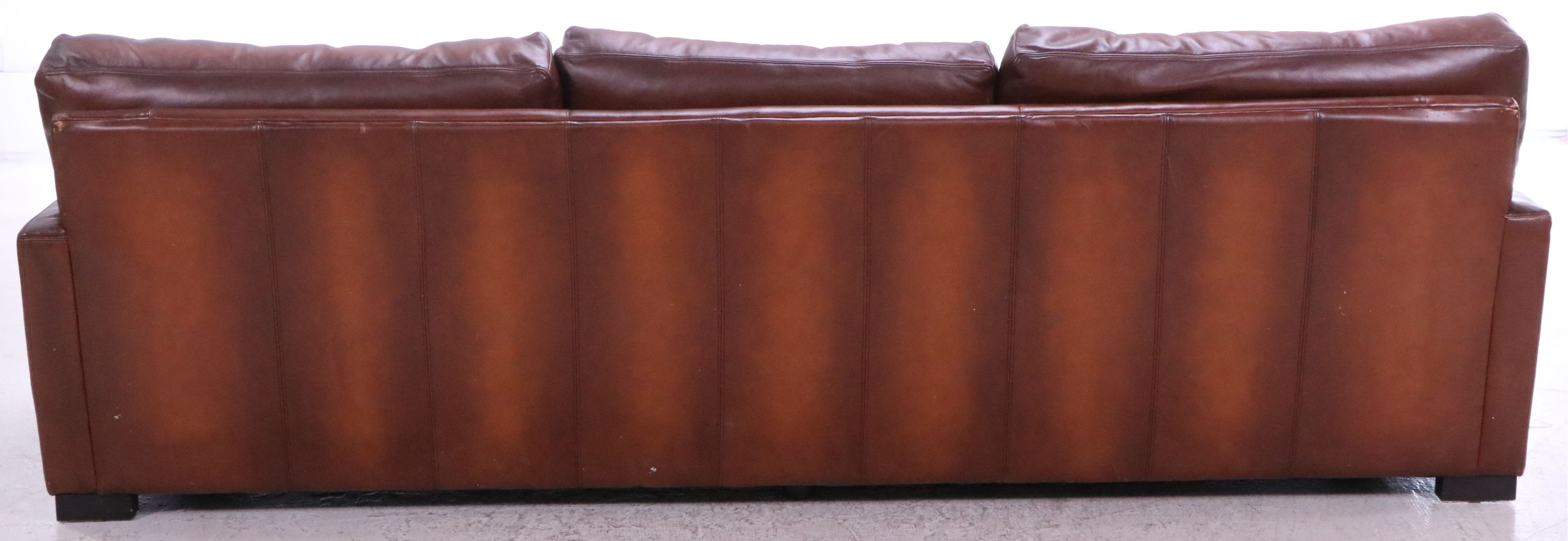 Pottery Barn "Turner" Leather Upholstered Sofa, 2012