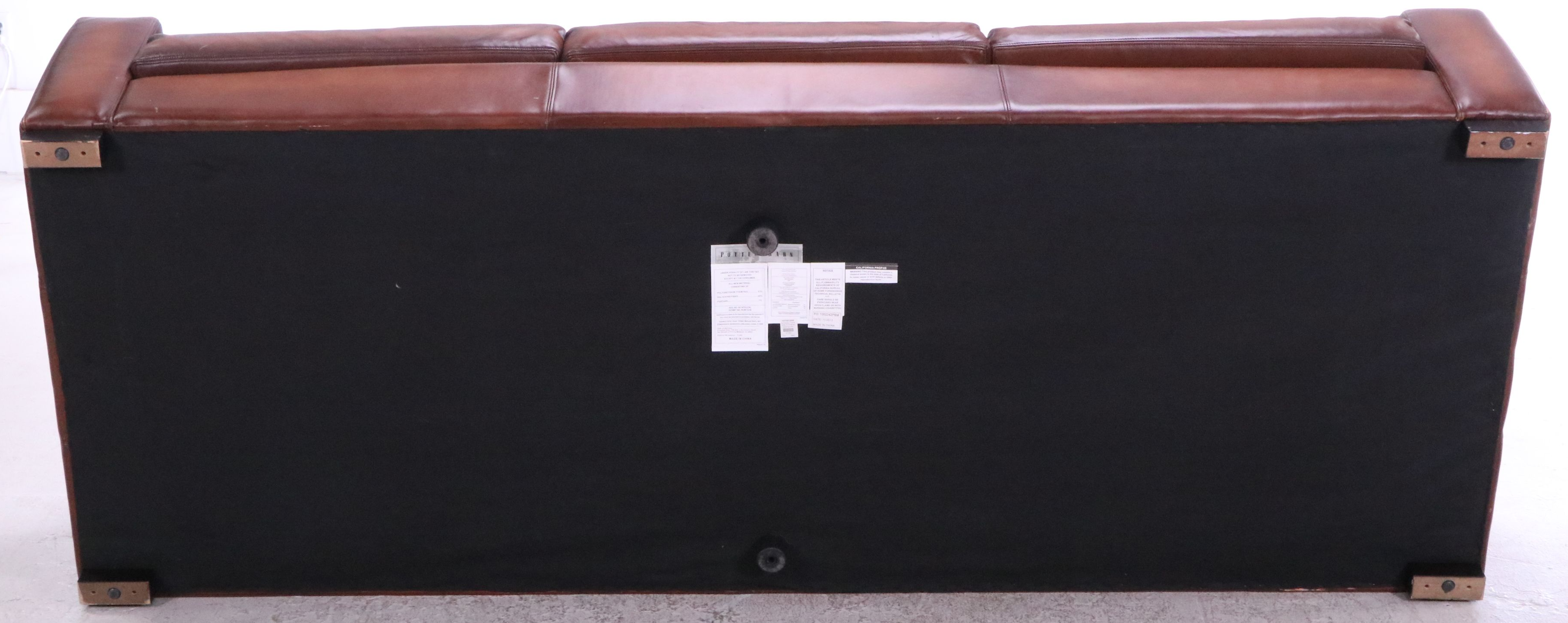 Pottery Barn "Turner" Leather Upholstered Sofa, 2012