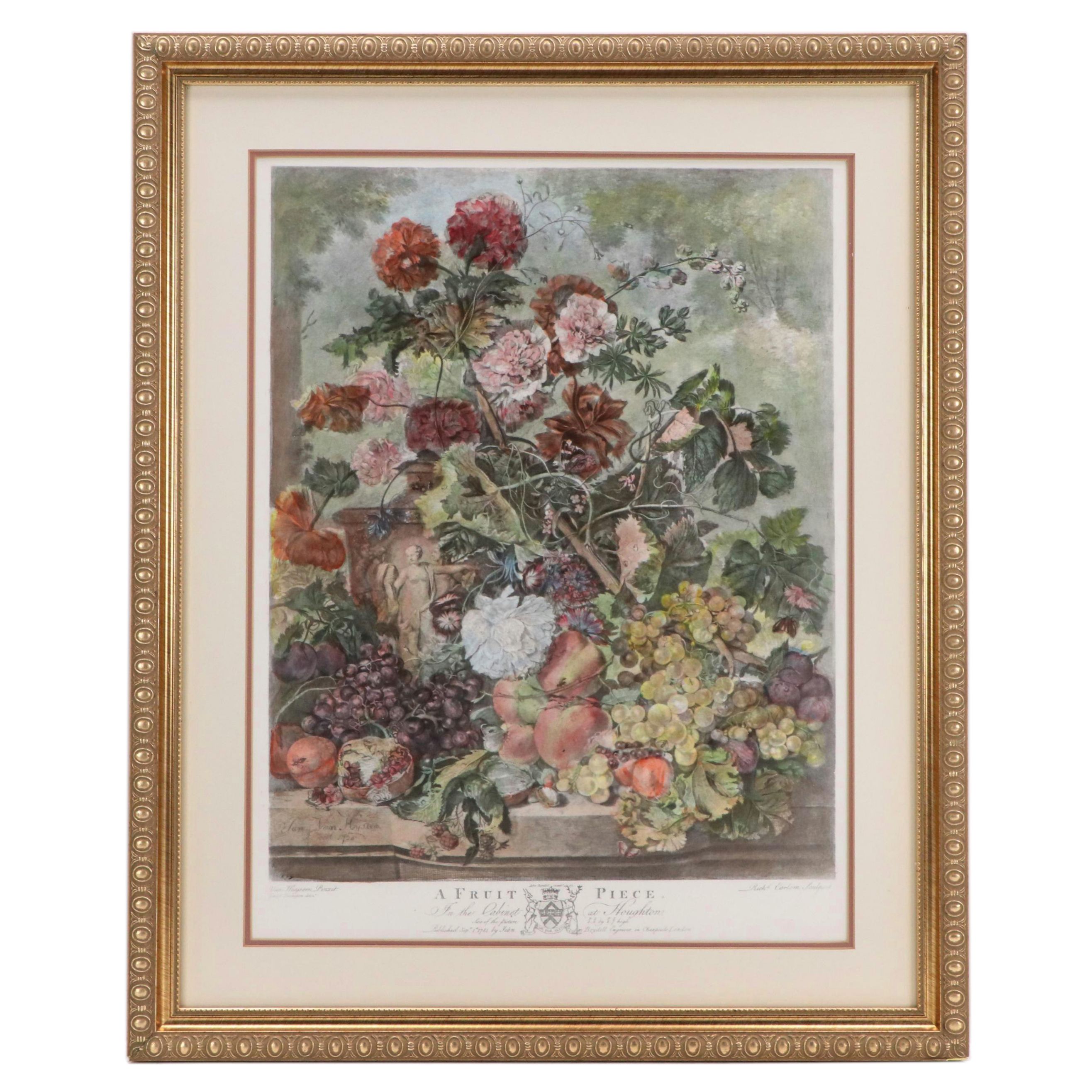 "A Fruit Piece" Botanical Print After Jan van Huysum
