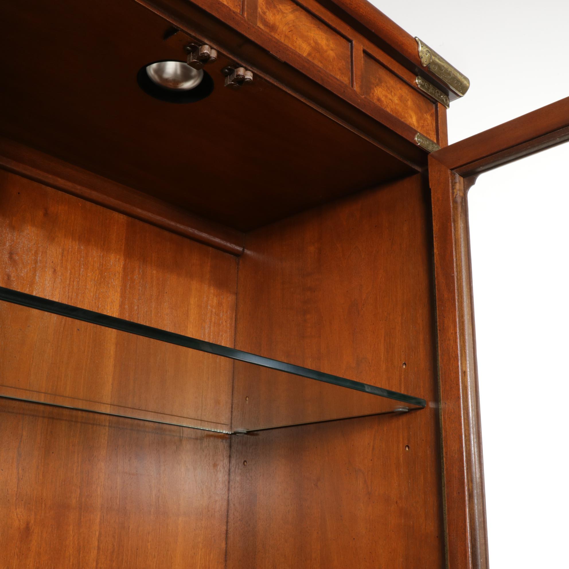 Henredon Chinoiserie Walnut China Cabinet