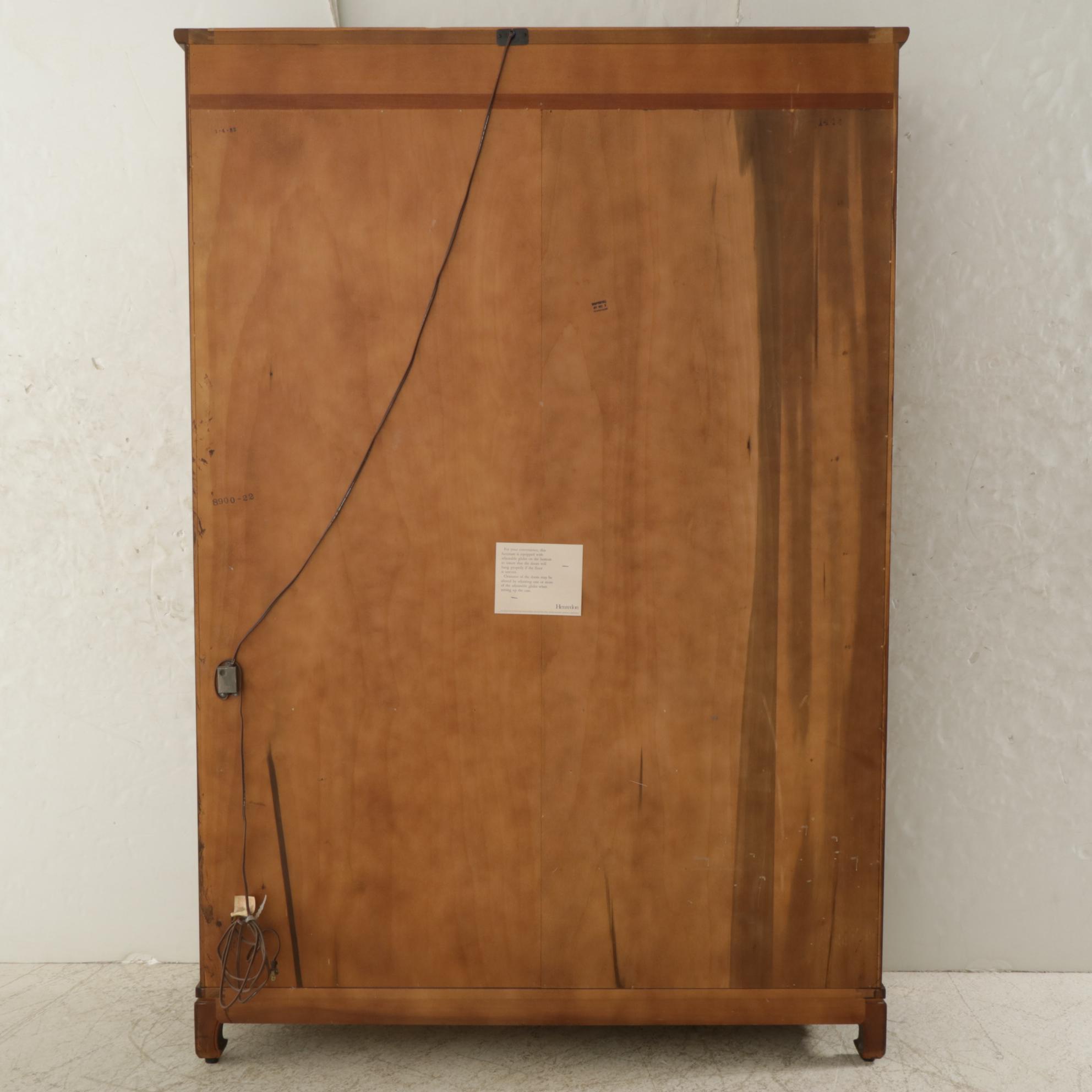 Henredon Chinoiserie Walnut China Cabinet