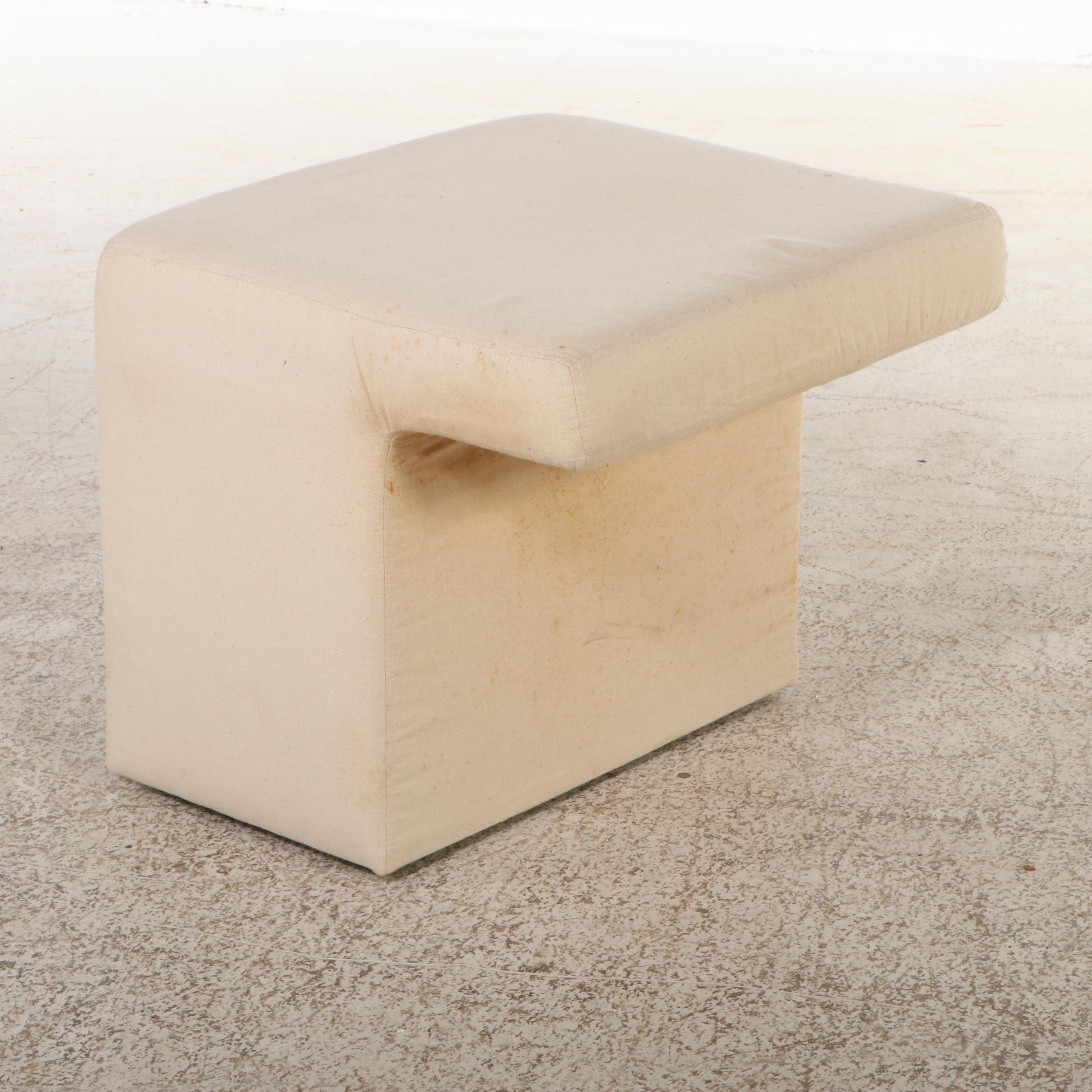 Roche Bobois Postmodernist Cream Upholstered Modular Platform Bed, 1970s