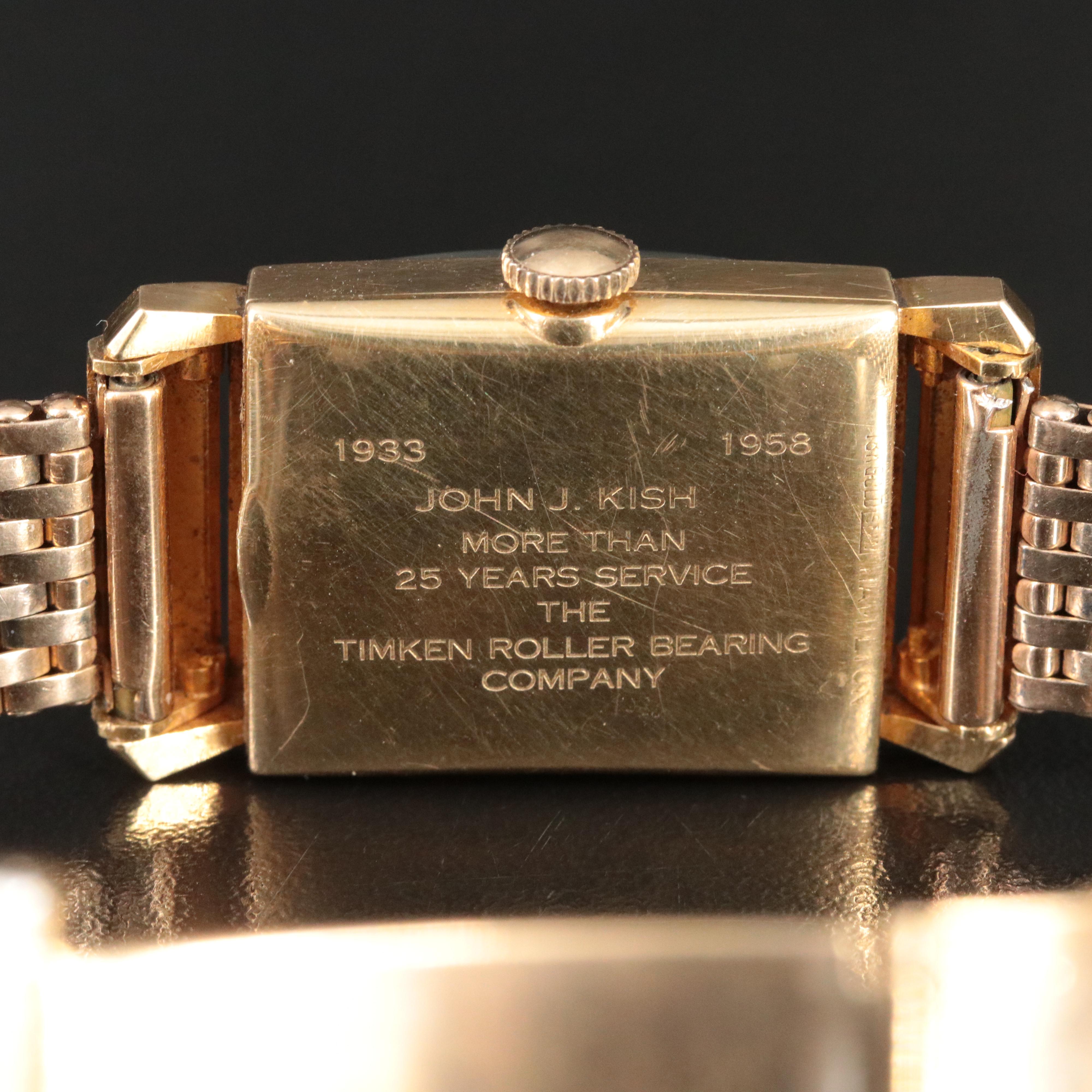 18K Hamilton Award Watch Circa 1958