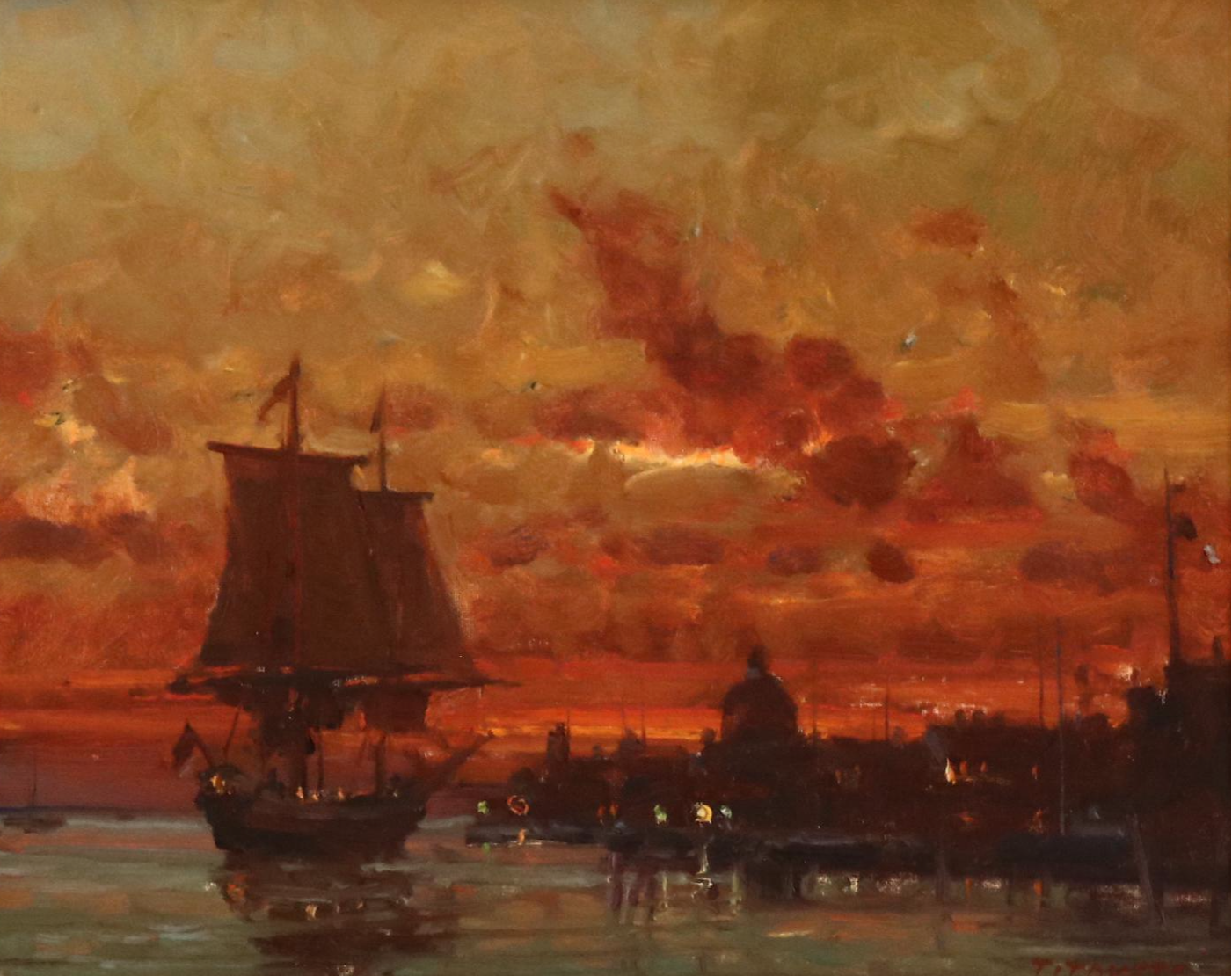 Aleksander Titovets "Coming Back" Oil Painting, 21st Century