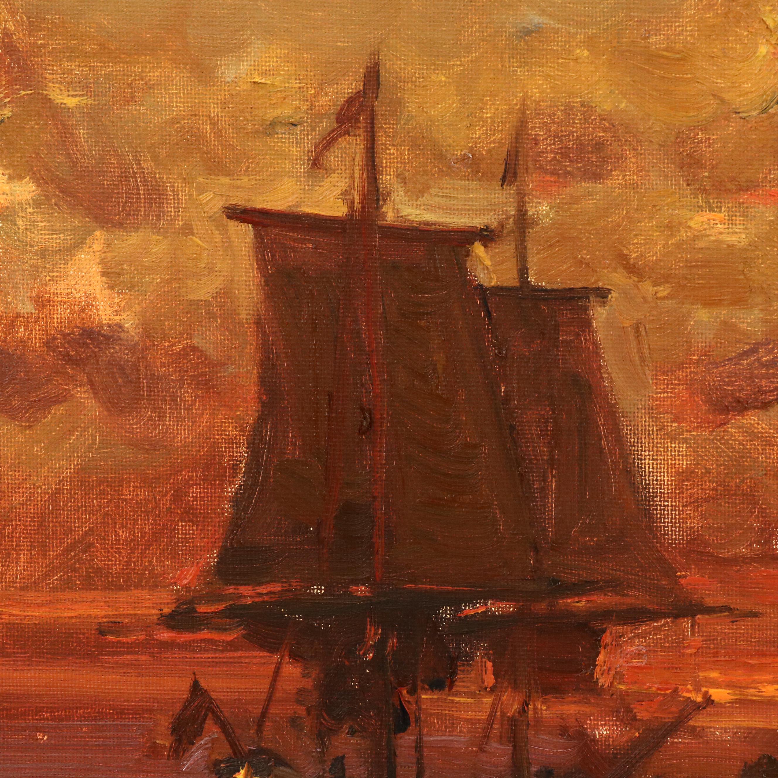 Aleksander Titovets "Coming Back" Oil Painting, 21st Century