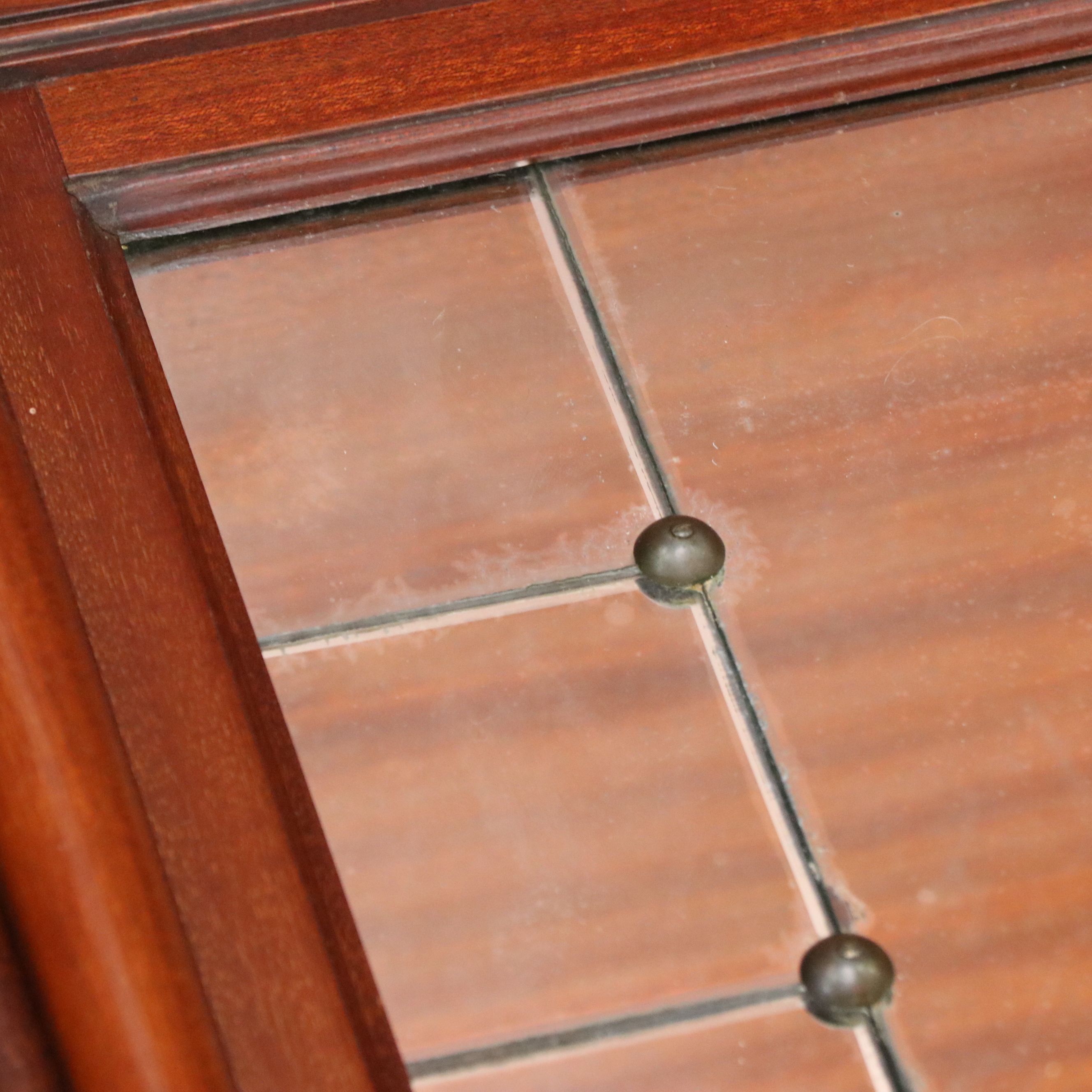 J. Groschkus Mahogany Dressing Table and Chair w/ MOP, Ebony, Satinwood Inlays
