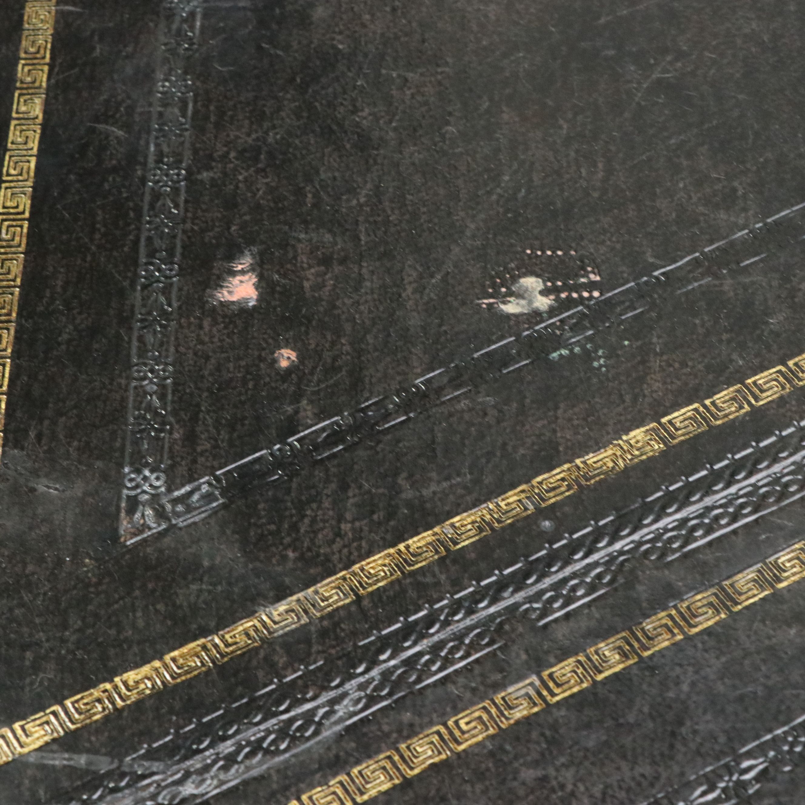 Regency Style Leather Top Mahogany Games Table, Late 20th Century