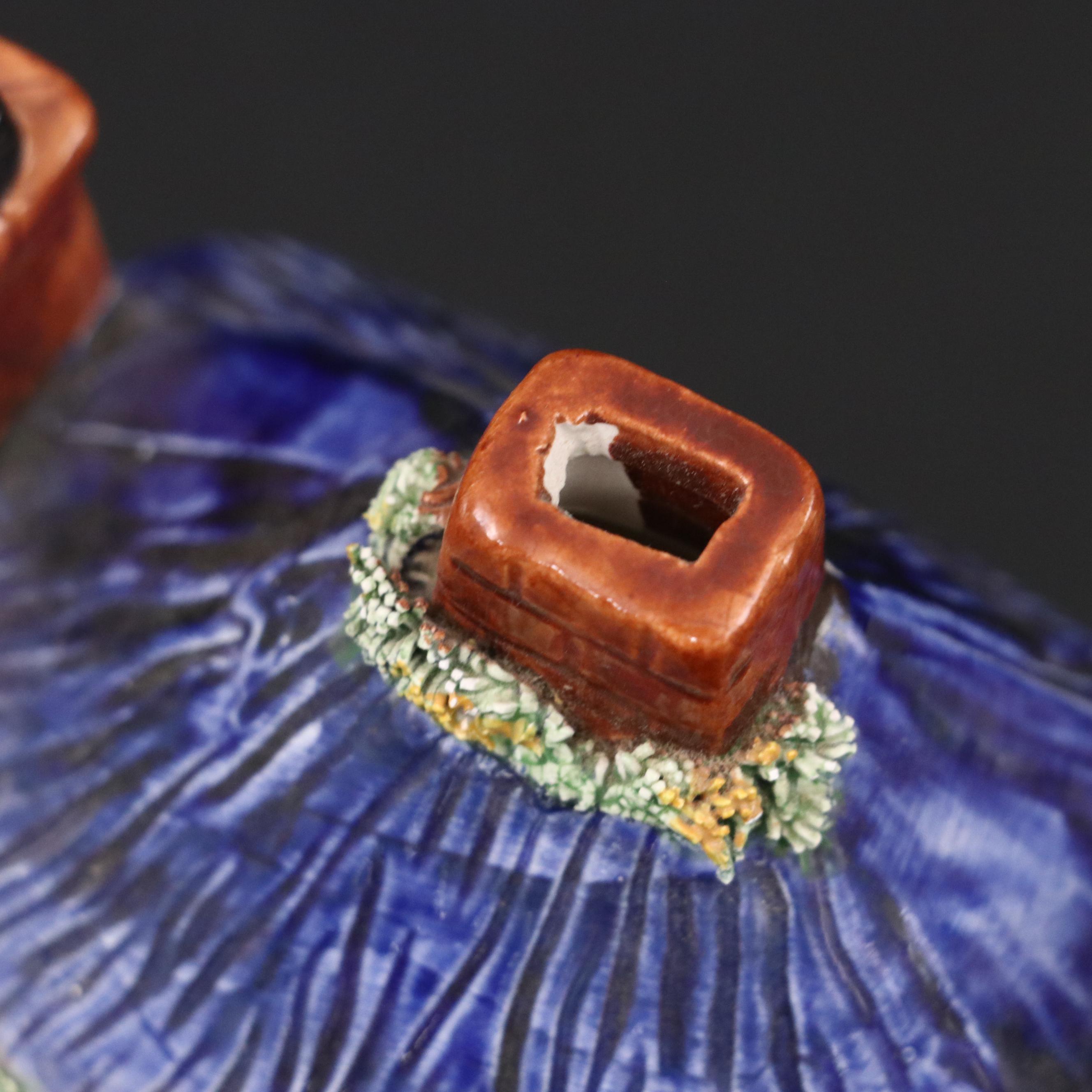 Staffordshire House-Shaped Pastille Burner, Late 19th Century