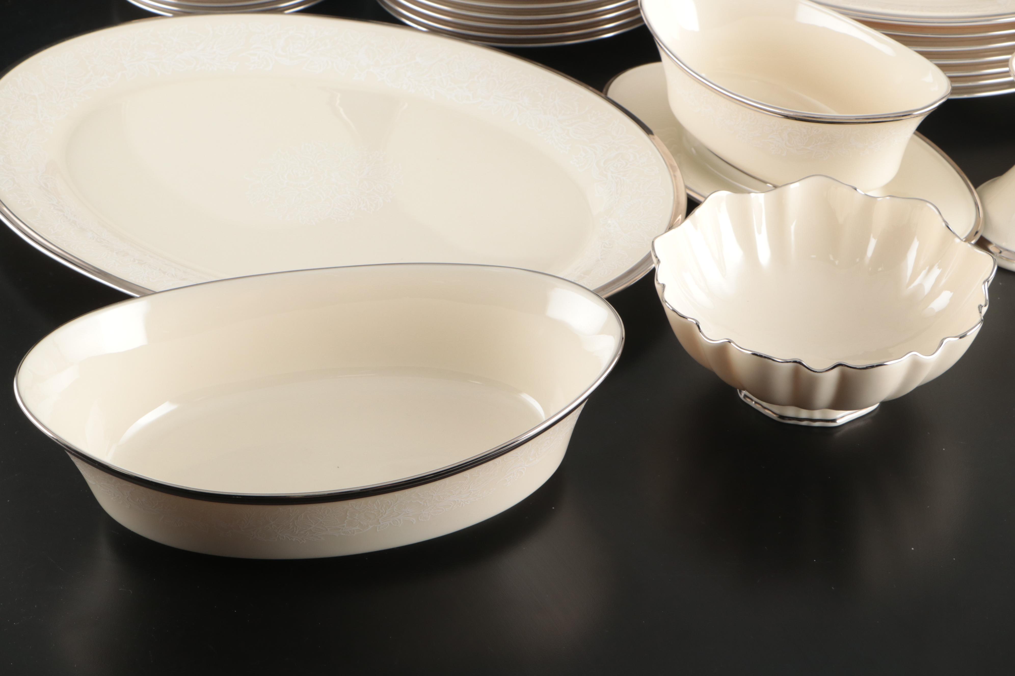 Lenox Porcelain "Moonspun" Dinnerware and Serving Pieces, 1968–1995