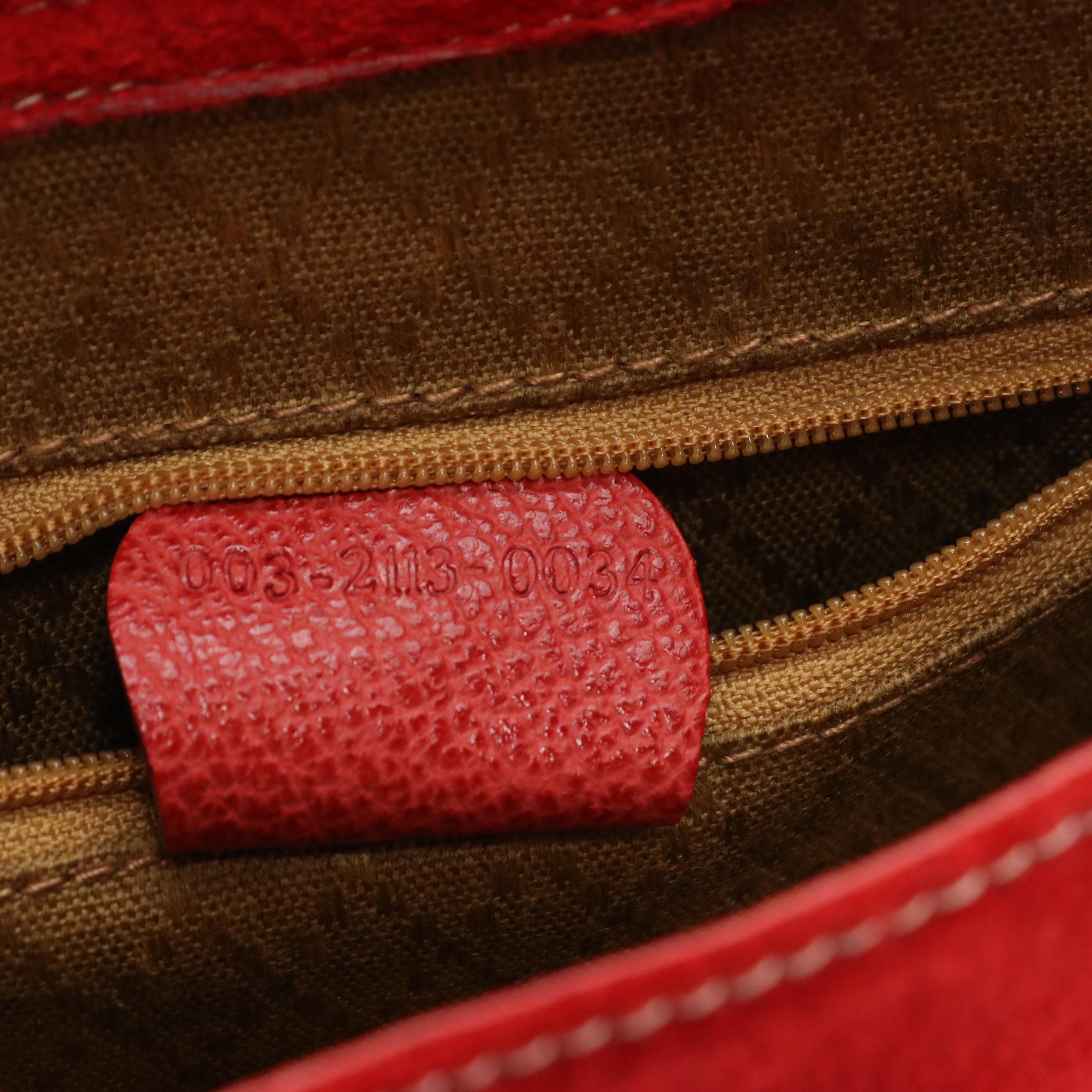 Gucci Horsebit Sling Crossbody Bag in Cherry Red Suede and Leather