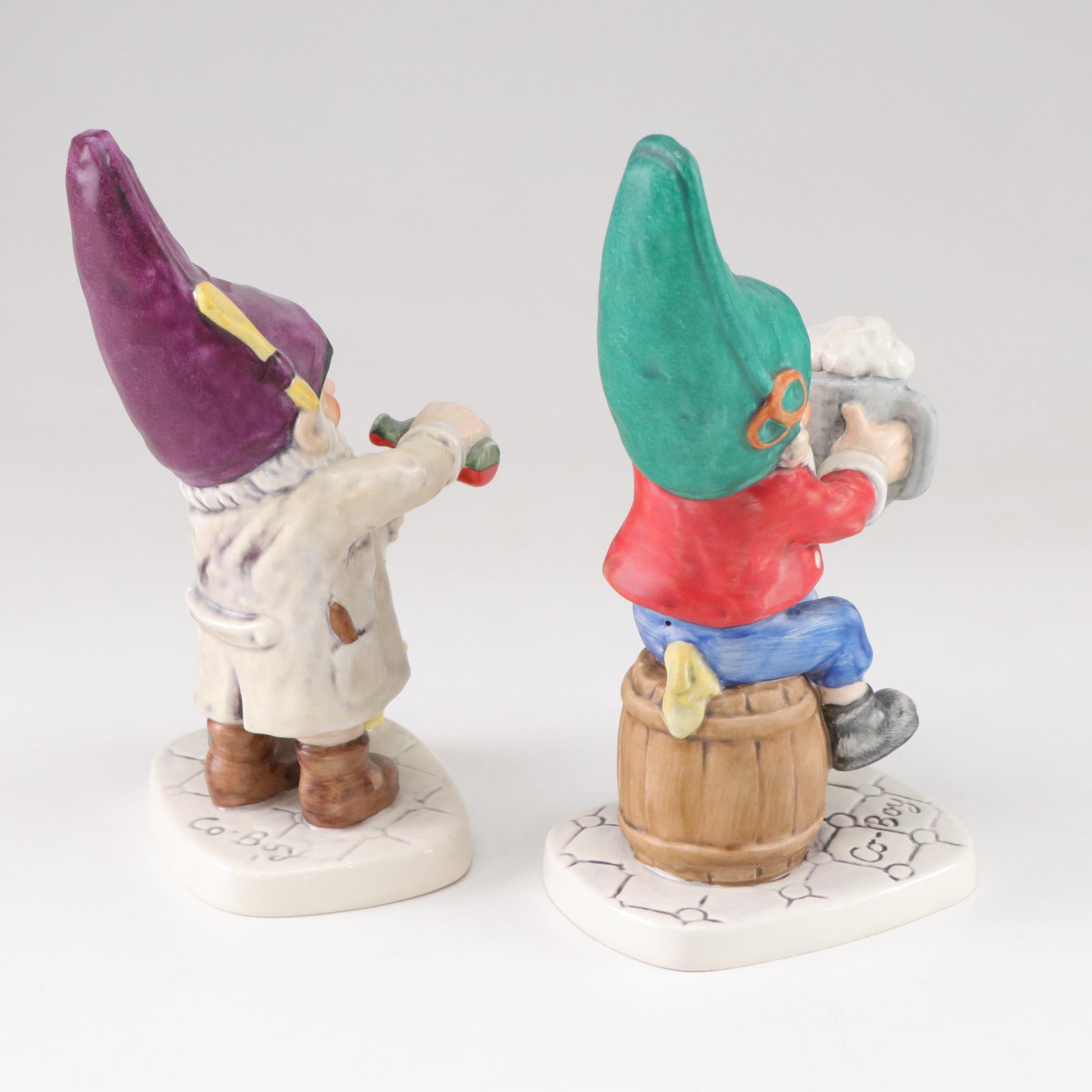 Goebel Porcelain "Co-Boy" Gnome Figurines Including "Utz" and "Fritz", 1970-80s