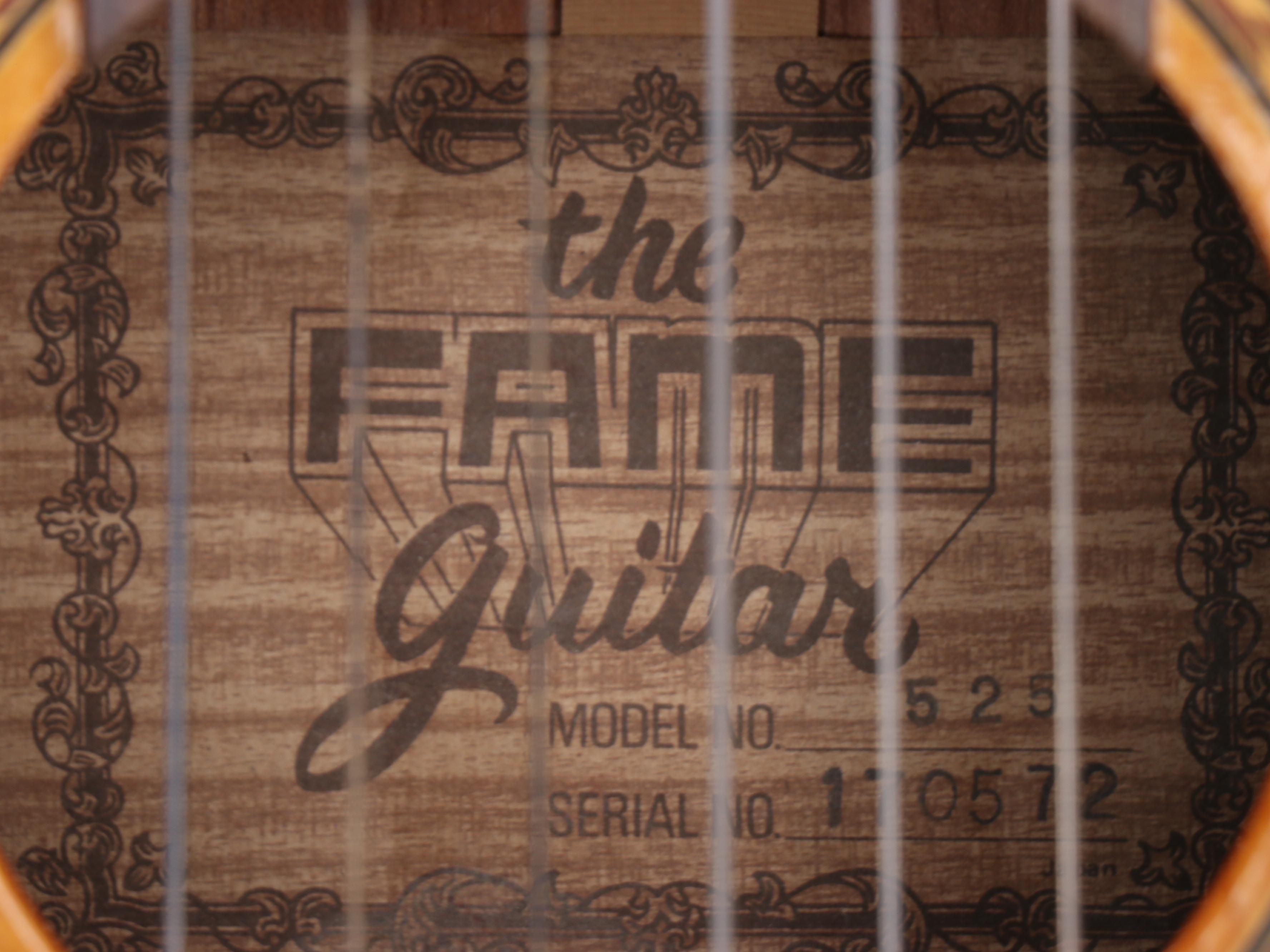 Japanese The Fame Classical Acoustic Guitar & Hard Side Case, Mid-Late 20th C