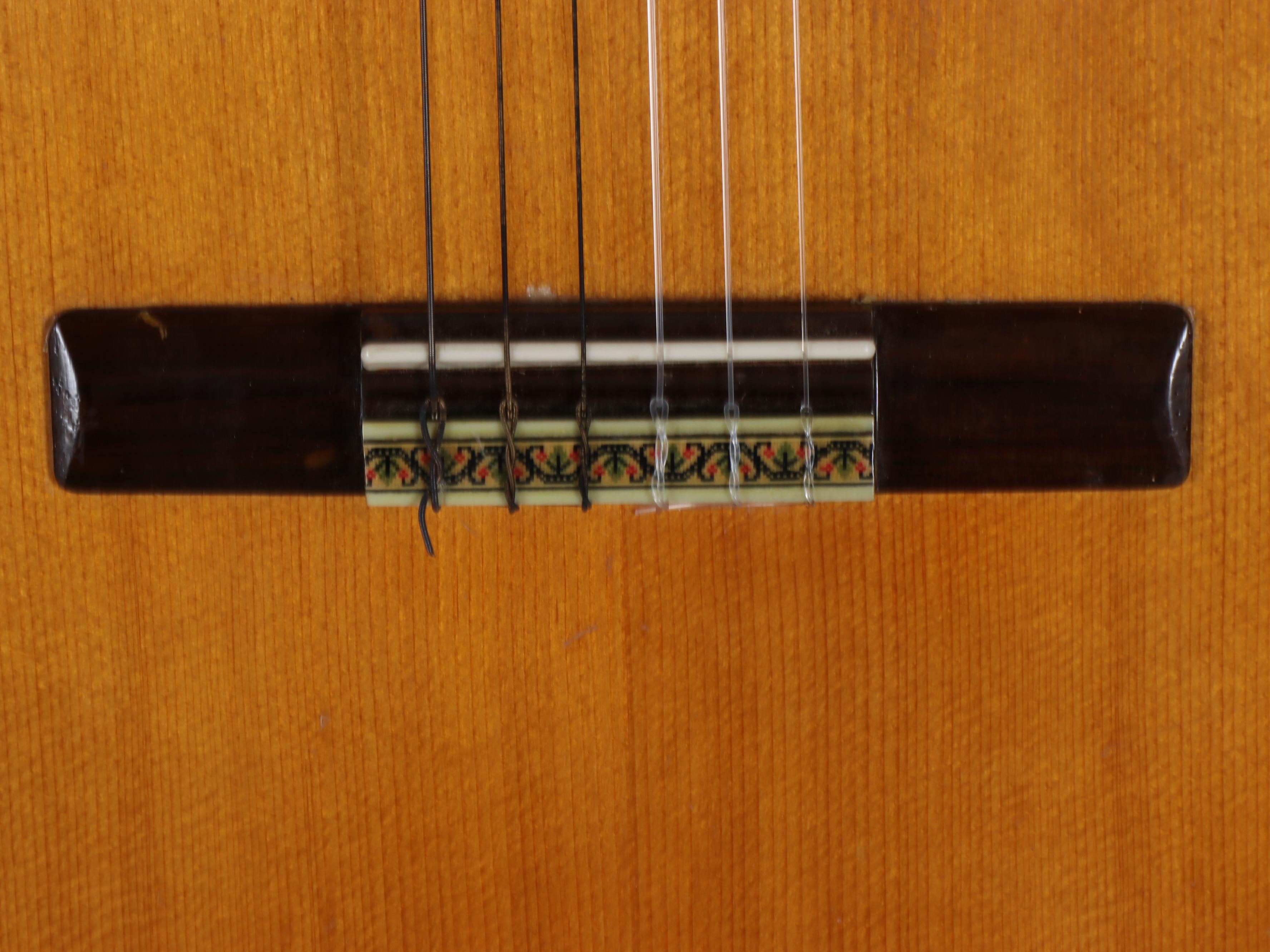 Japanese The Fame Classical Acoustic Guitar & Hard Side Case, Mid-Late 20th C