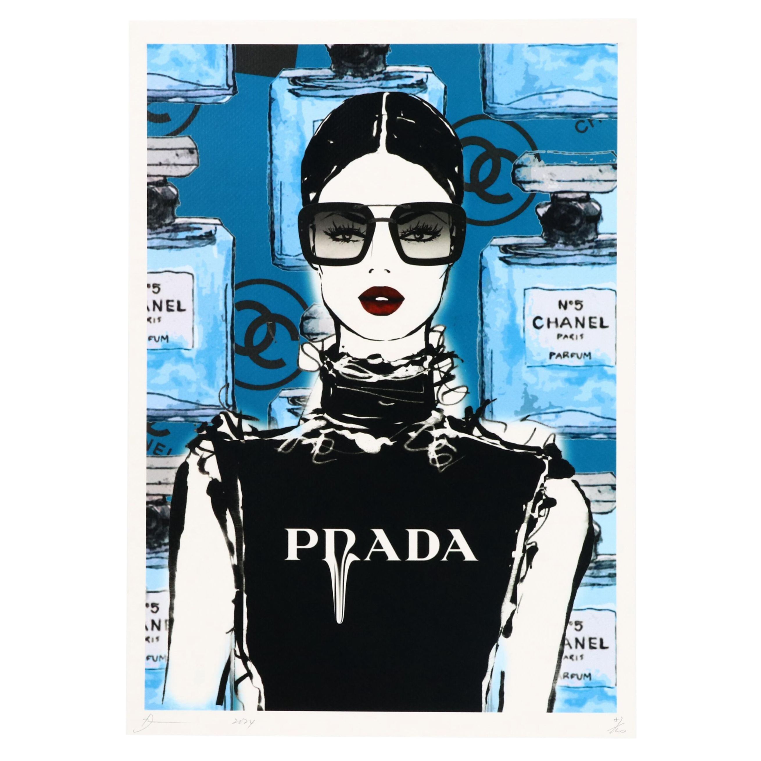 Death NYC Graphic Digital Print Featuring Prada, 2024