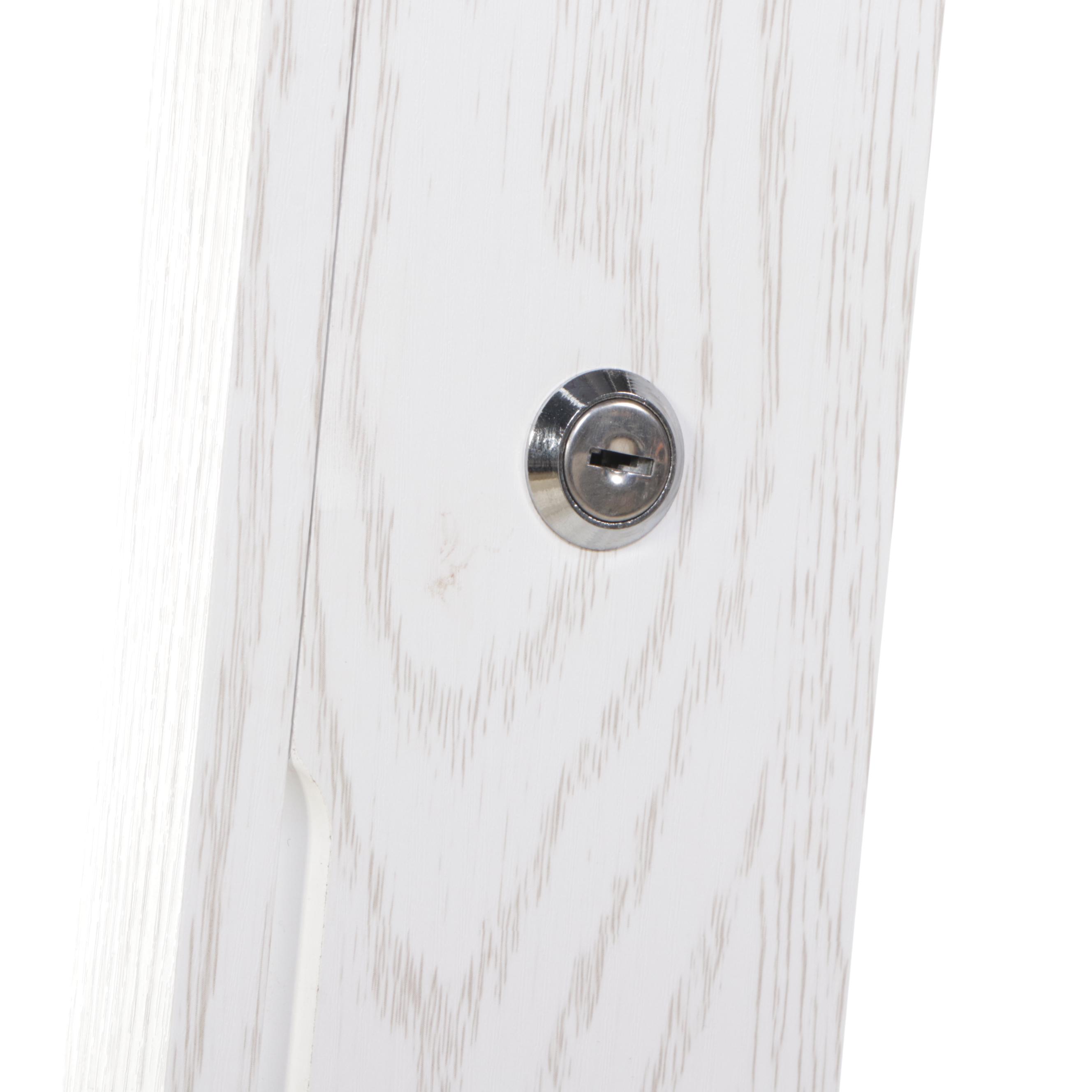 Contemporary Mirrored and Illuminated Jewelry Cabinet