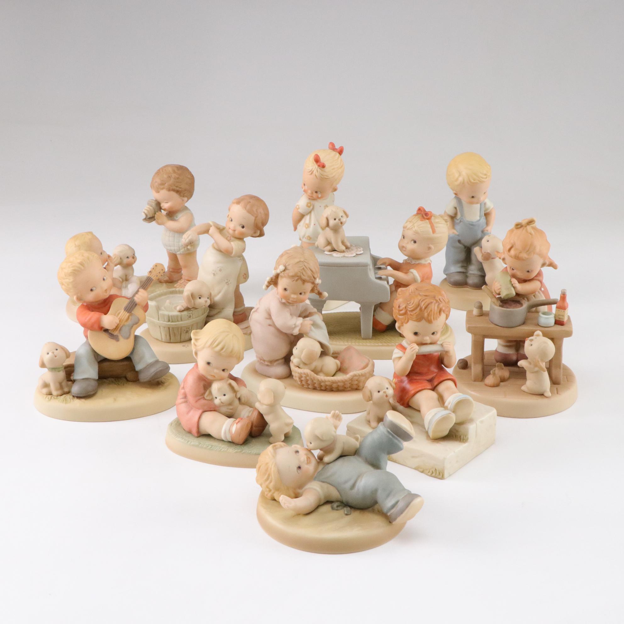 Enesco "Memories of Yesterday" Bisque Figurine Collection